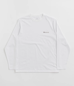 Snow Peak Onepoint Logo Long Sleeve T-Shirt - White restaurant