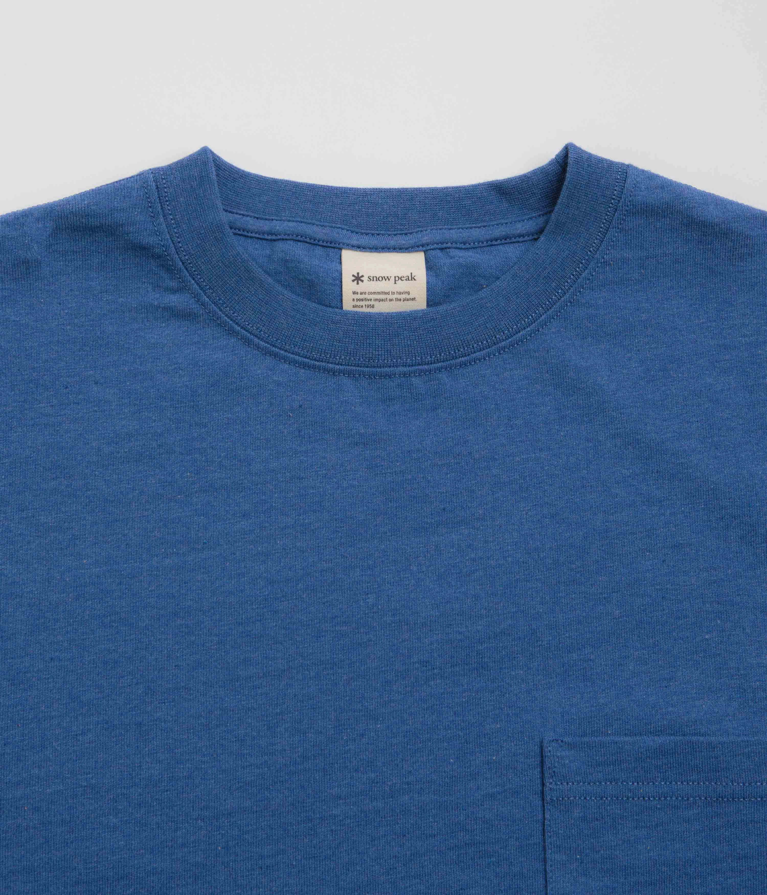 Coastal aesthetic Snow Peak Recycled Cotton T-Shirt - Blue