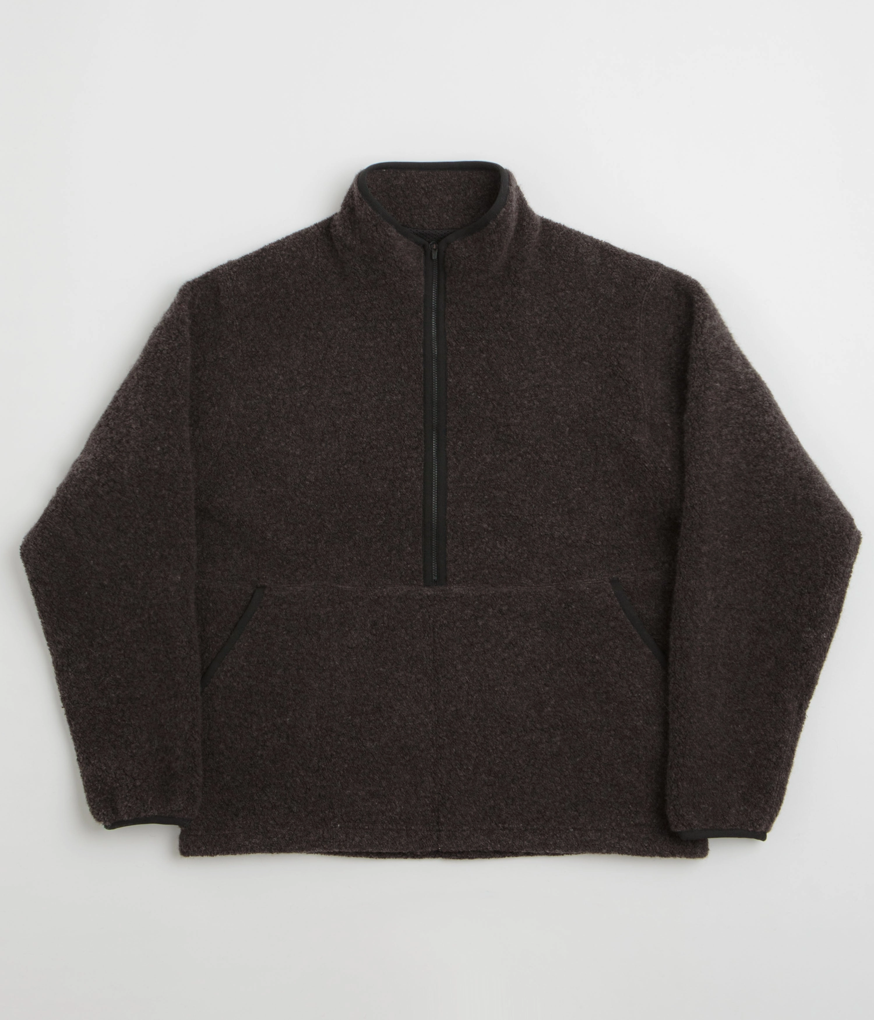 Relaxed Hoodie product patch uniqueness Snow Peak Recycled Wool Boa Sweatshirt - Dark Brown