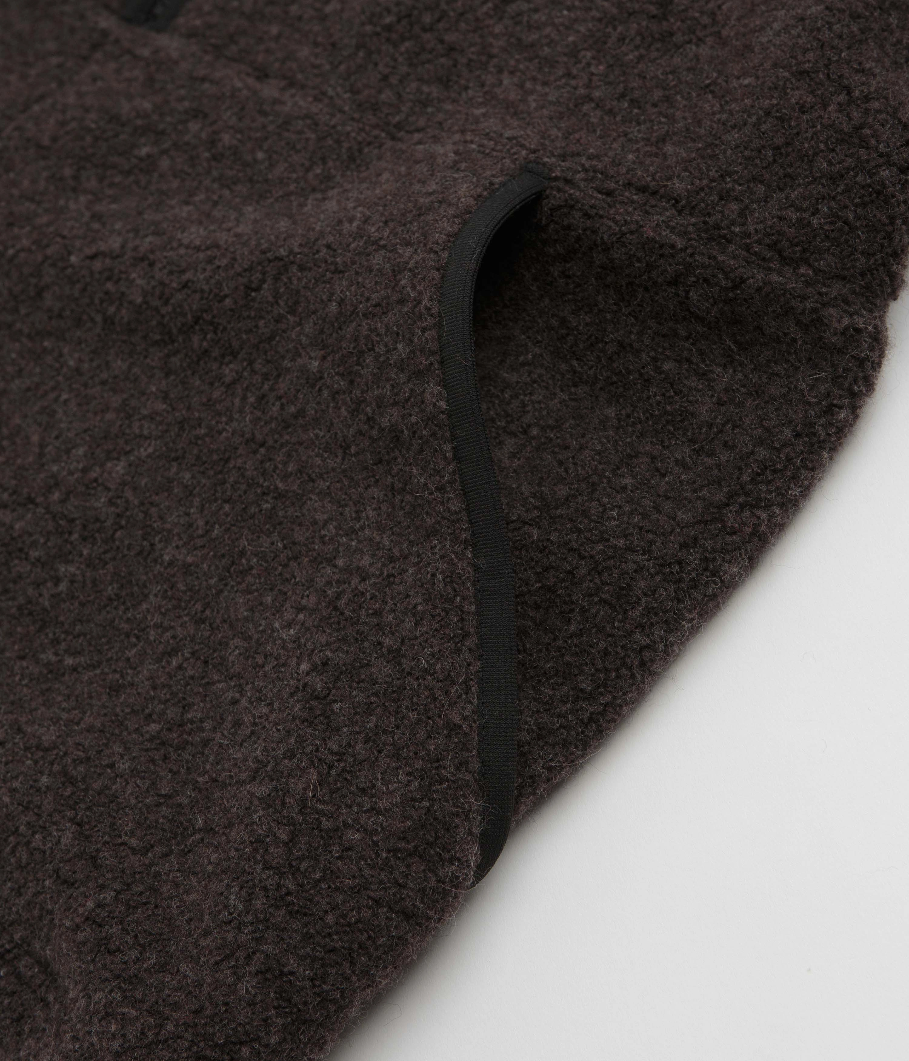 Snow Peak Recycled Wool Boa Sweatshirt - Dark Brown Outdoor Activity Minimal Fashion