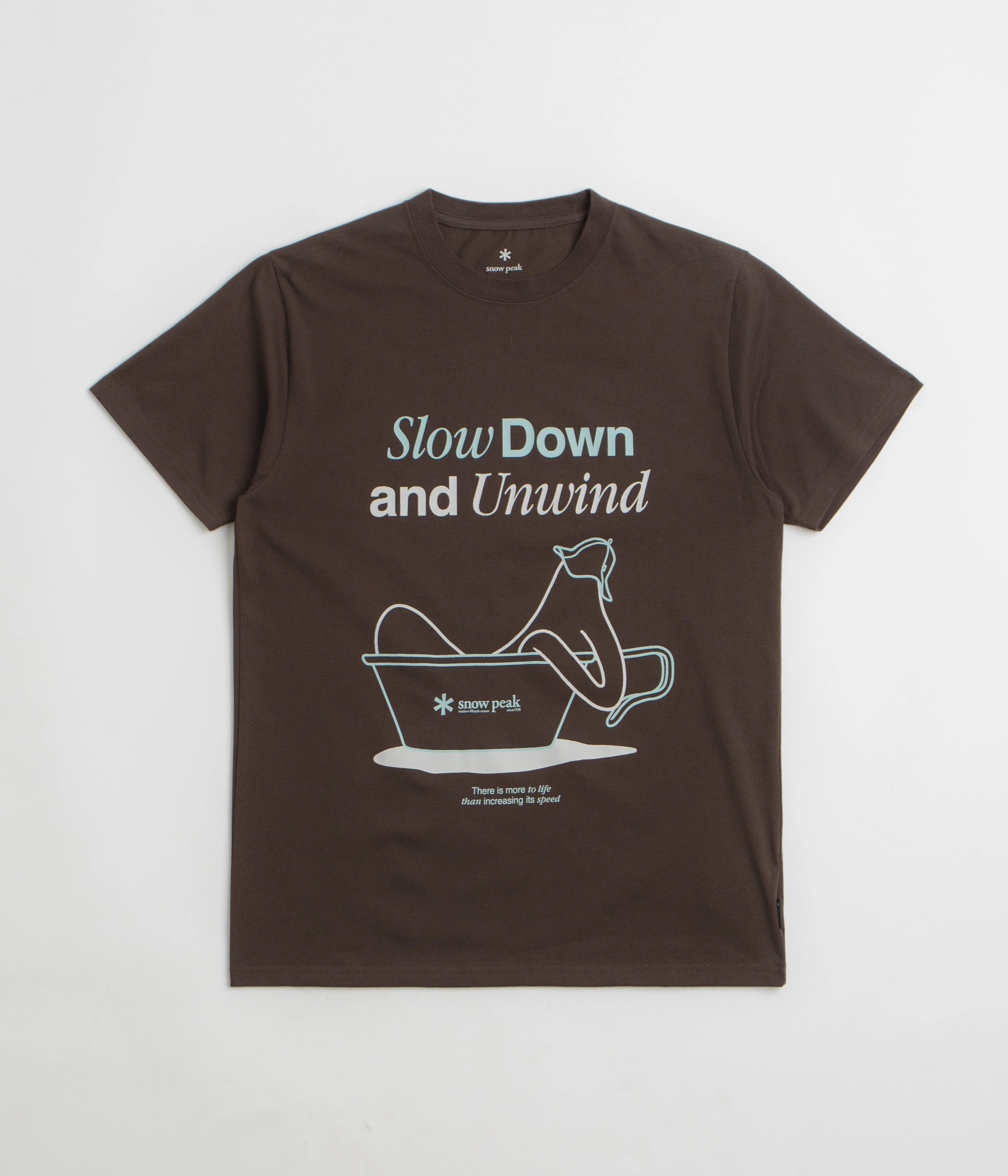 Volleyball Snow Peak Relaxation T-Shirt - Dark Brown