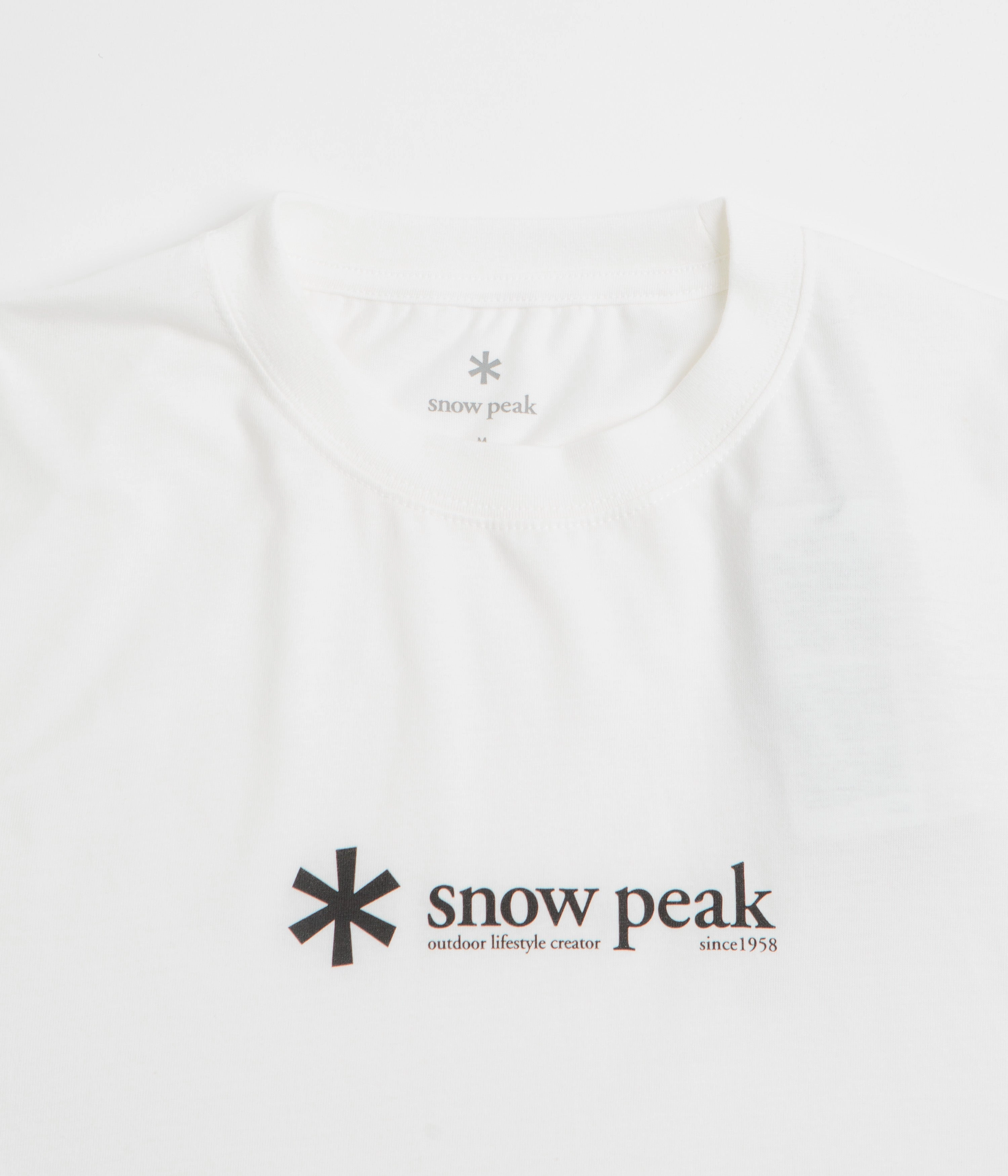 Snow Peak Soft Cotton Logo T-Shirt - White picnic venue