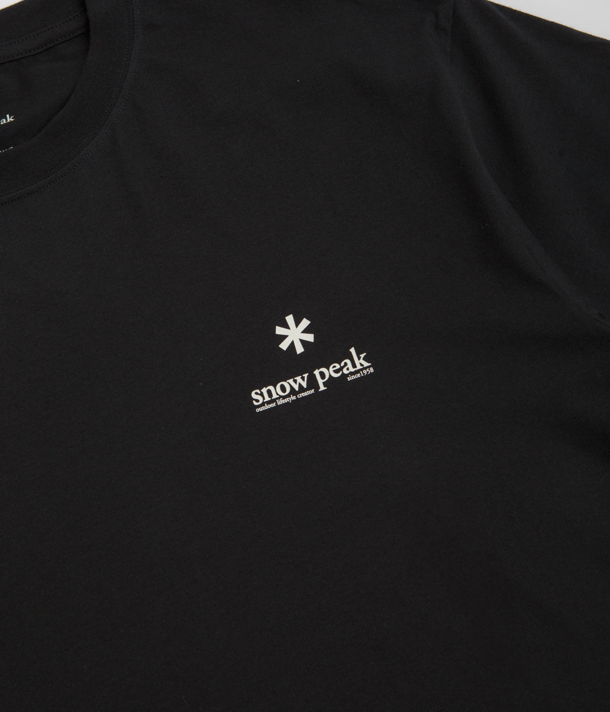 Snow Peak Soft Cotton Relaxed Logo T-Shirt - Black monogram ping pong event