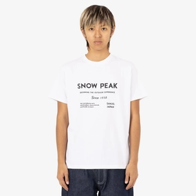 car event Regular Fit Snow Peak SP Typography T-Shirt / White