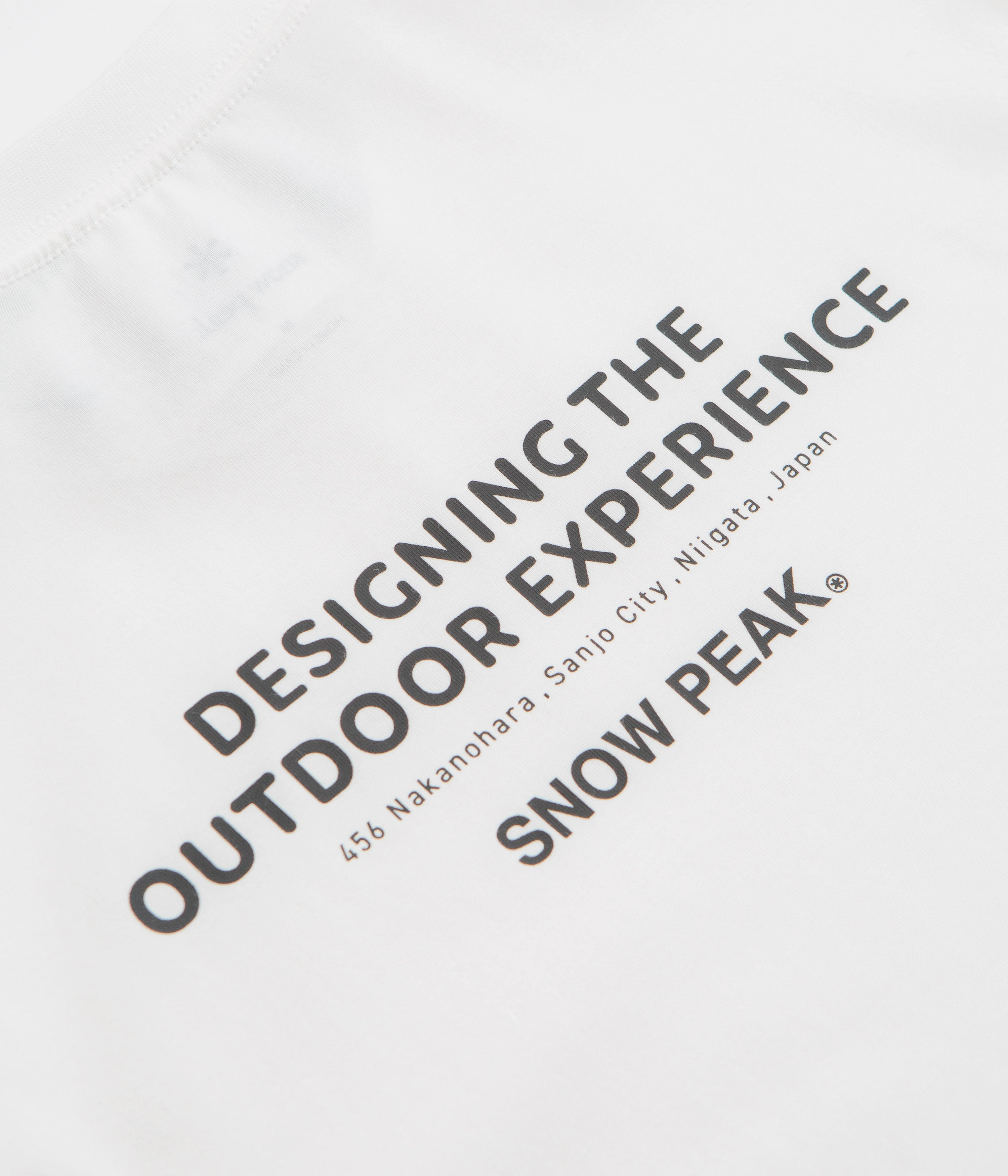 Snow Peak Typography Long Sleeve T-Shirt - Off White long hem