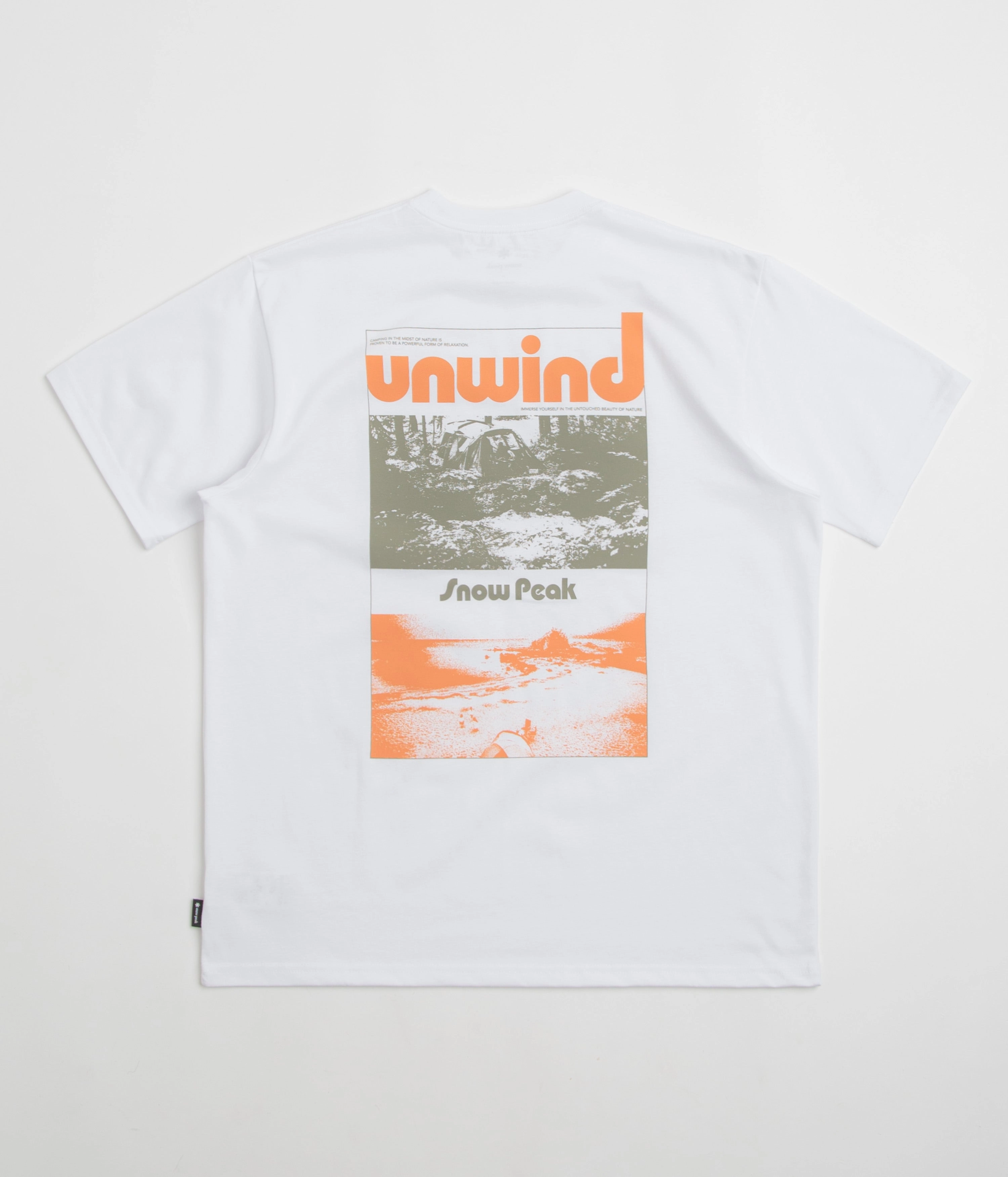 shrinkage Elastic waist Snow Peak Unwind T-Shirt - White
