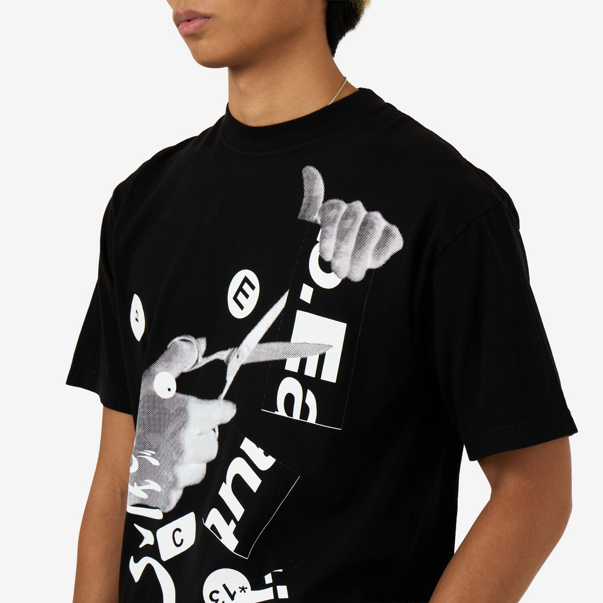 Luxury b.Eautiful Cutting T-Shirt Black