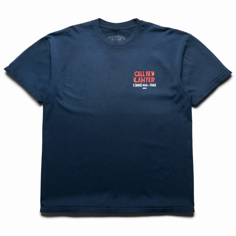 Market x Hot Stuff Call My Lawyer Tee - Washed Blue uniqueness