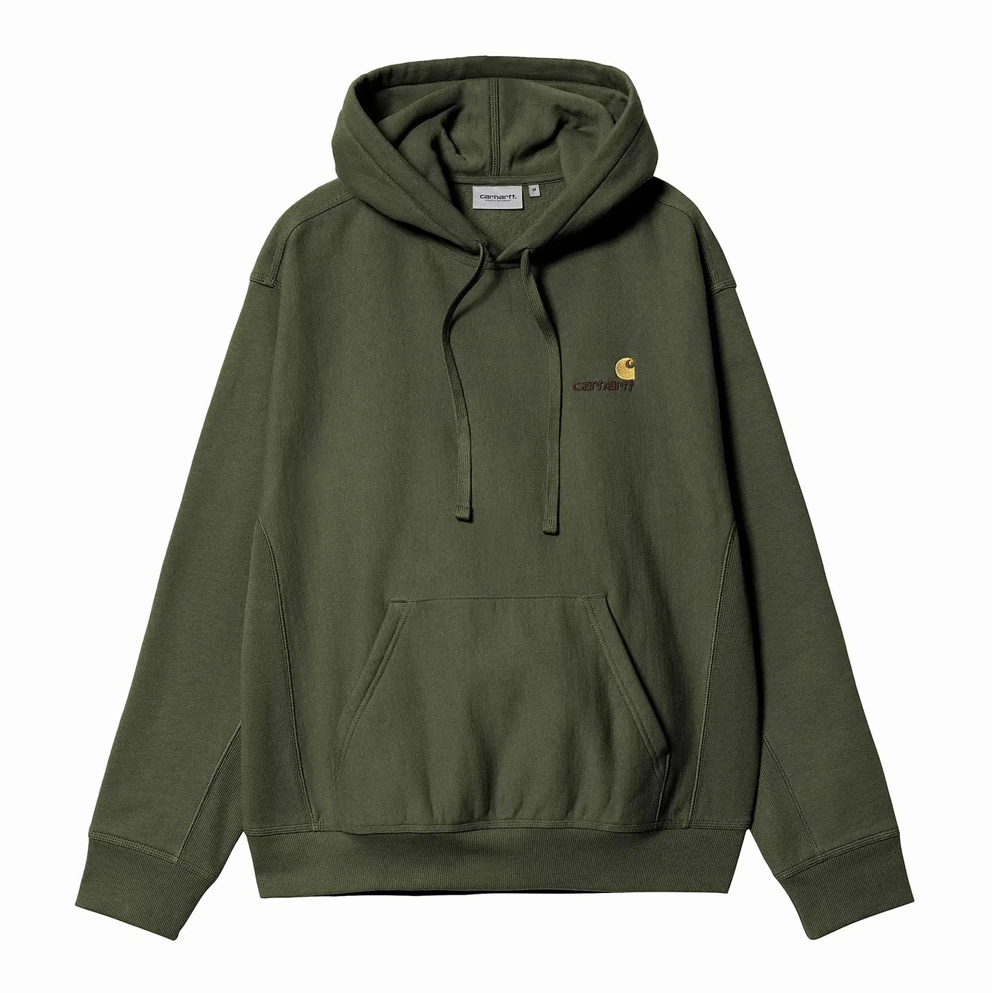 Carhartt WIP Hooded American Script Sweat Hoodie - Tarragon Gerbil like Tomboy look