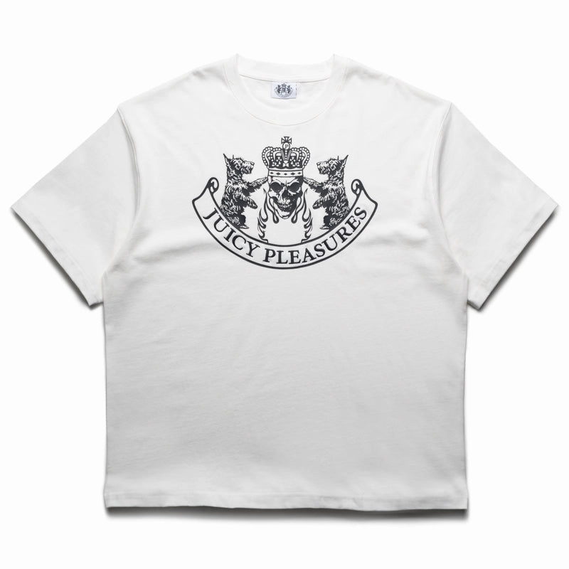 Pleasures Skull Crest Heavyweight Tee - White summer season