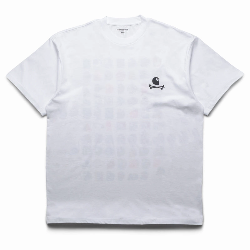 Carhartt WIP C Logo Archive Tee - White Soft Collar Lining Ultraviolet Protection Factor