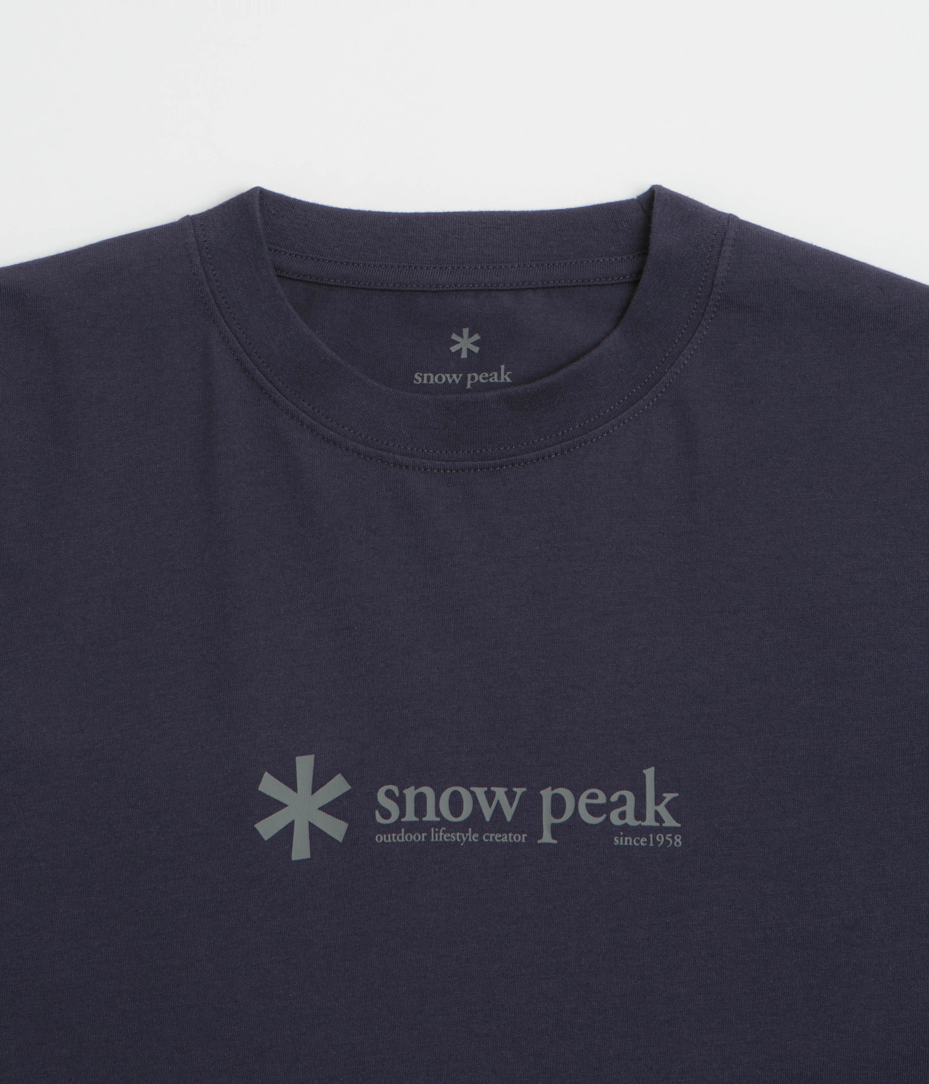 Snow Peak Soft Cotton Logo T-Shirt - Navy Exclusive Design functionality