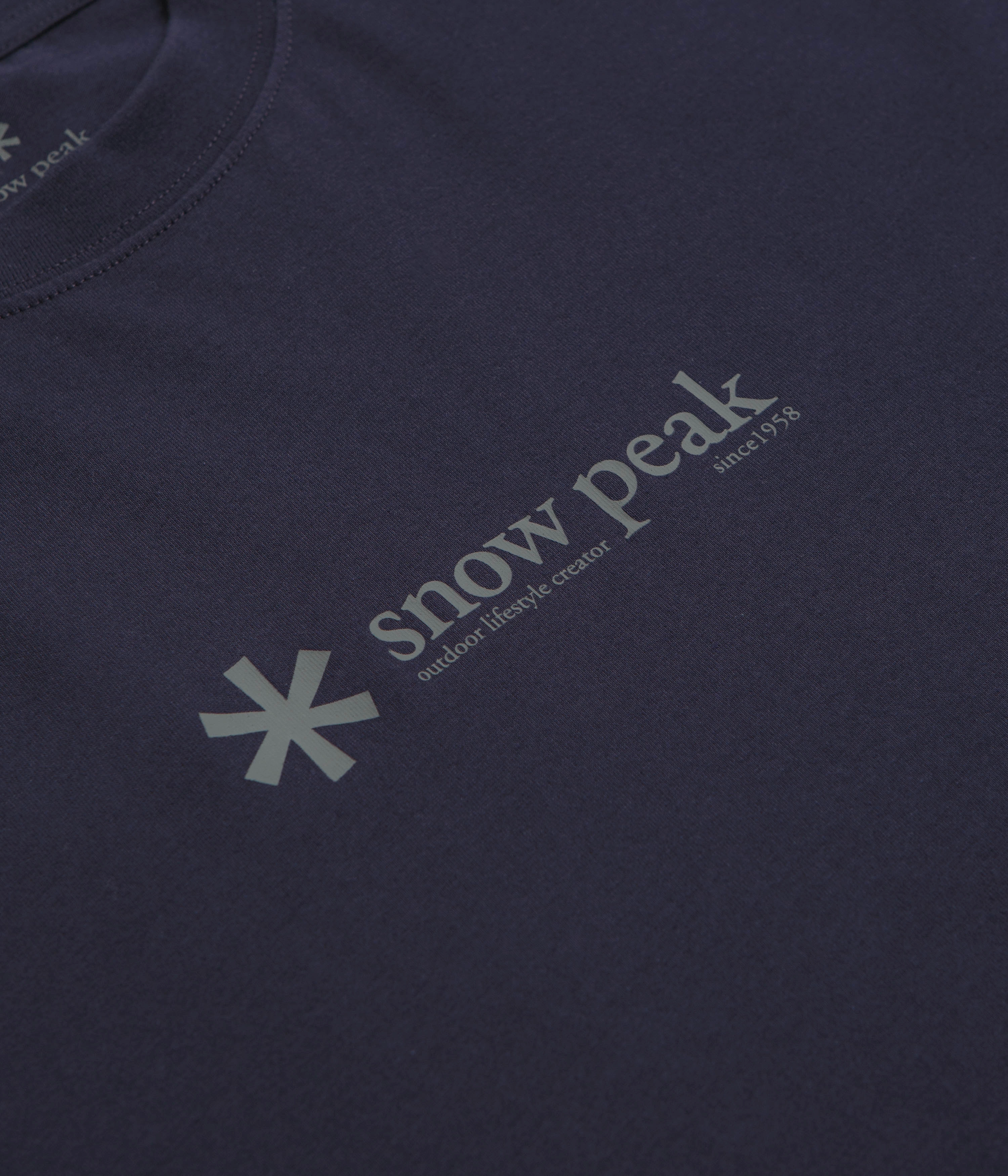 Female Snow Peak Soft Cotton Logo T-Shirt - Navy