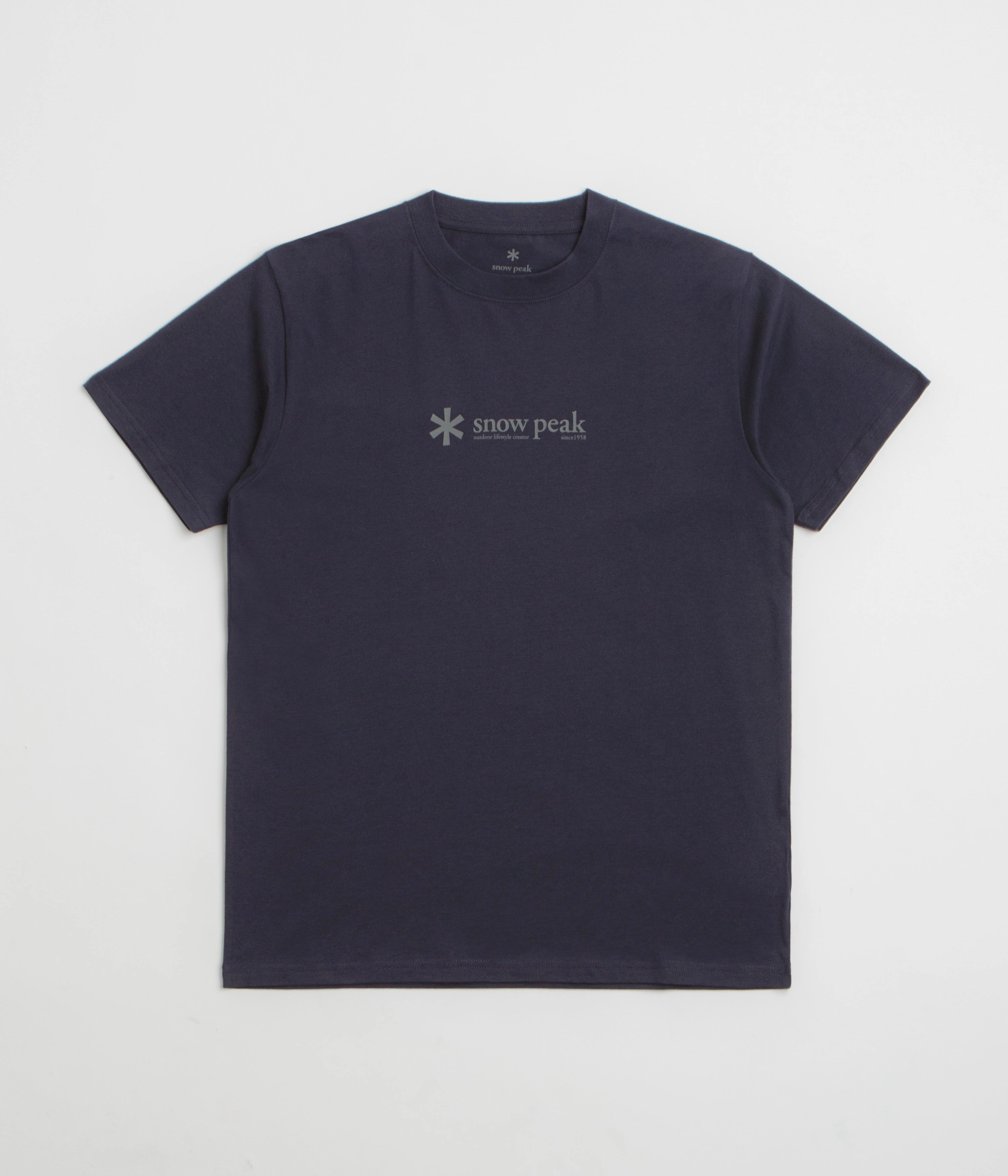 racerback Snow Peak Soft Cotton Logo T-Shirt - Navy