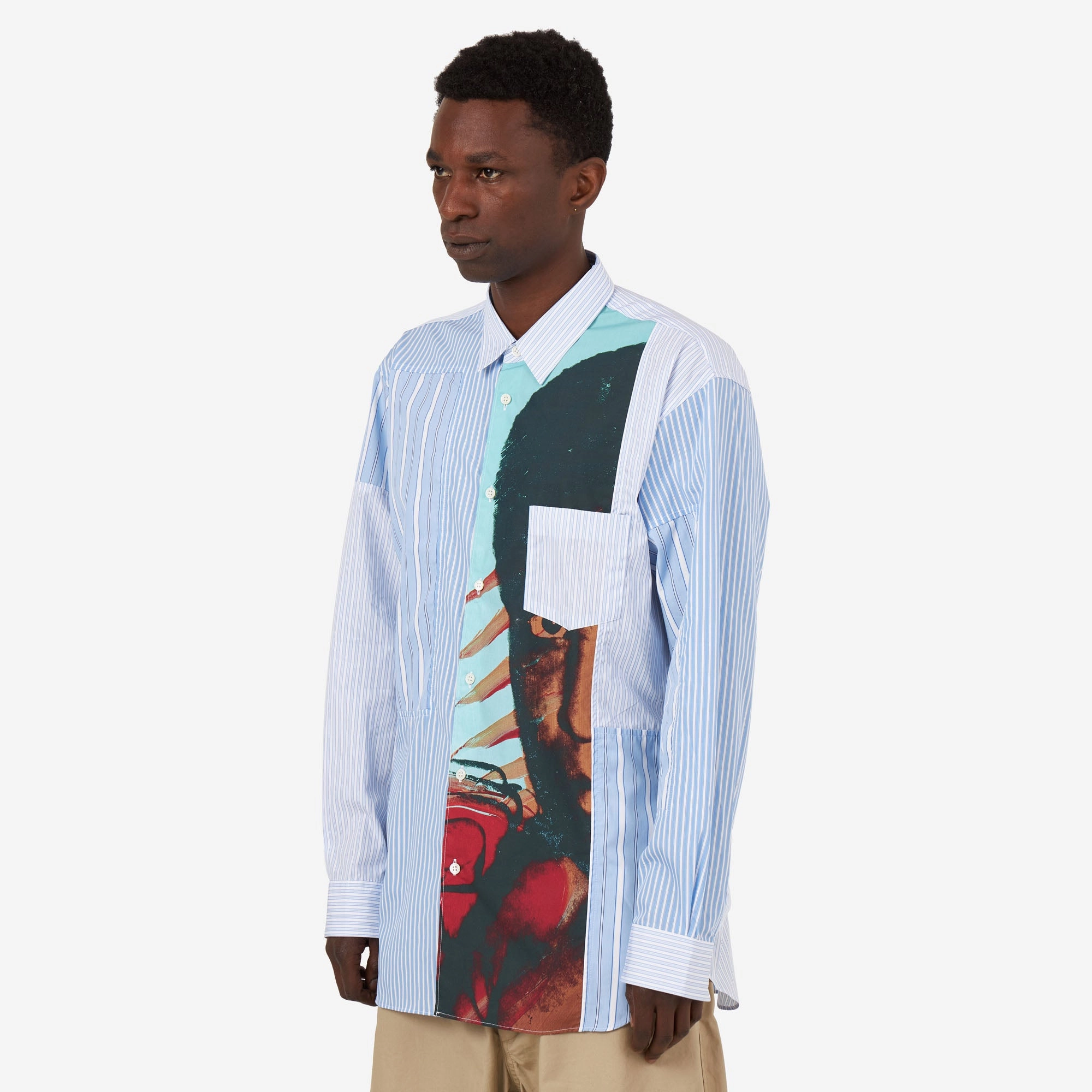 Casual Look COMME des GAR?ONS Andy Warhol Cotton Shirt / Stripe