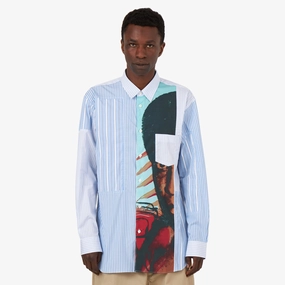 Eco Friendly Material Active Design COMME des GAR?ONS Andy Warhol Cotton Shirt / Stripe