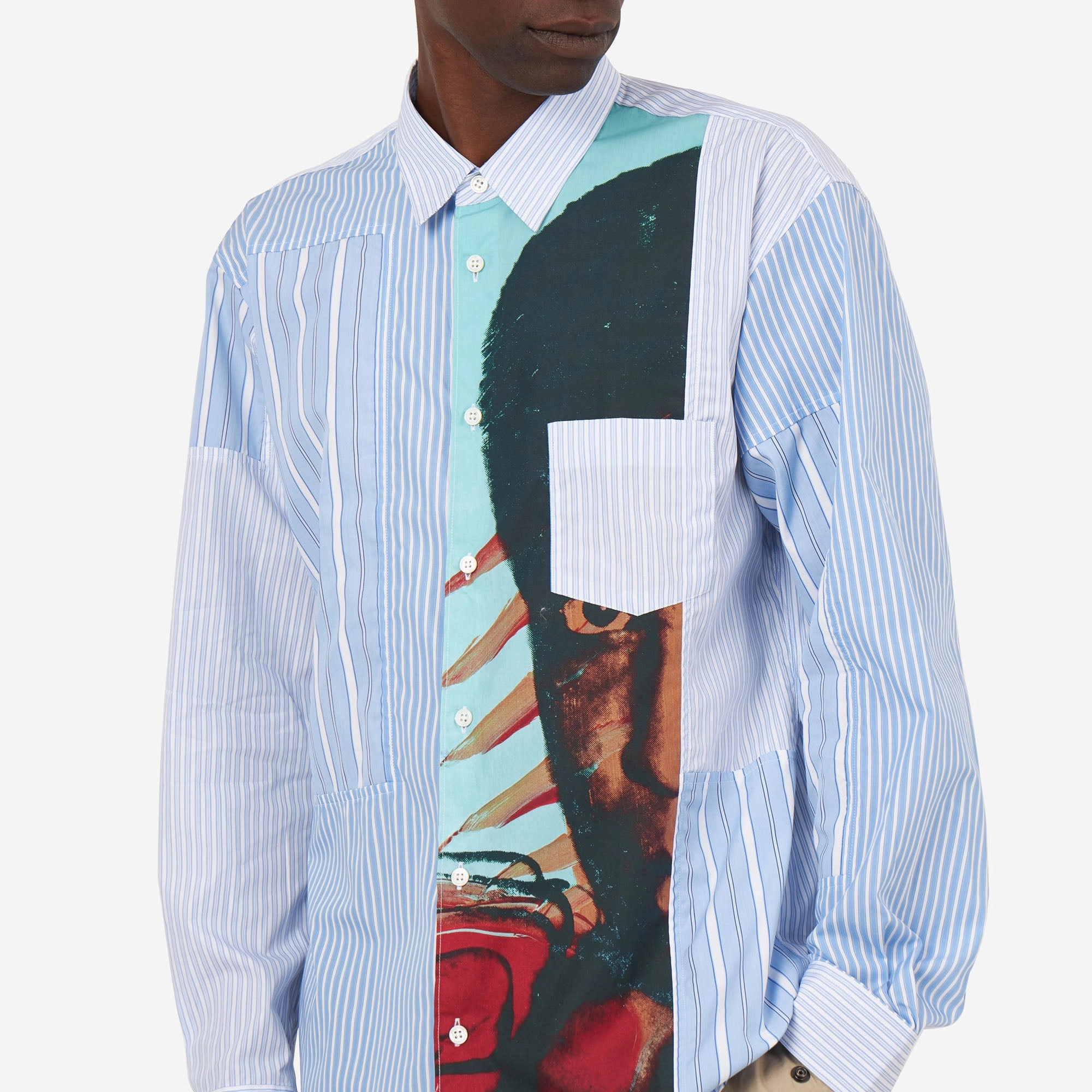 Anti Odor Treatment COMME des GAR?ONS Andy Warhol Cotton Shirt / Stripe