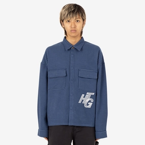 Moisture Wicking Layer Honor The Gift Houndstooth Shirt / Navy