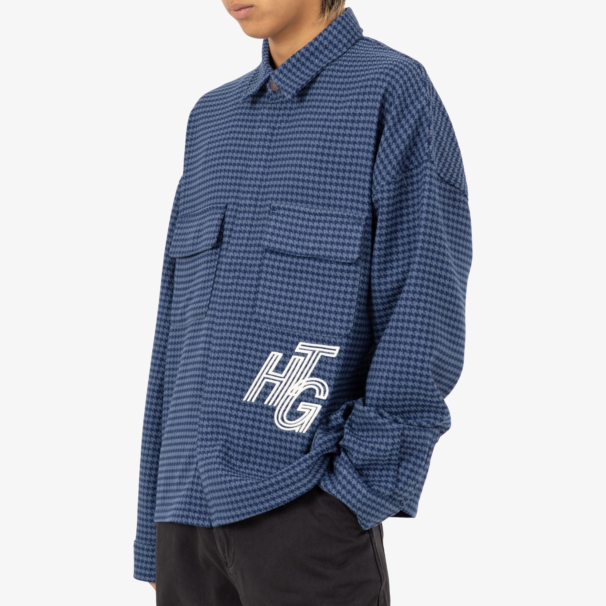 Honor The Gift Houndstooth Shirt / Navy Road Trip Ready