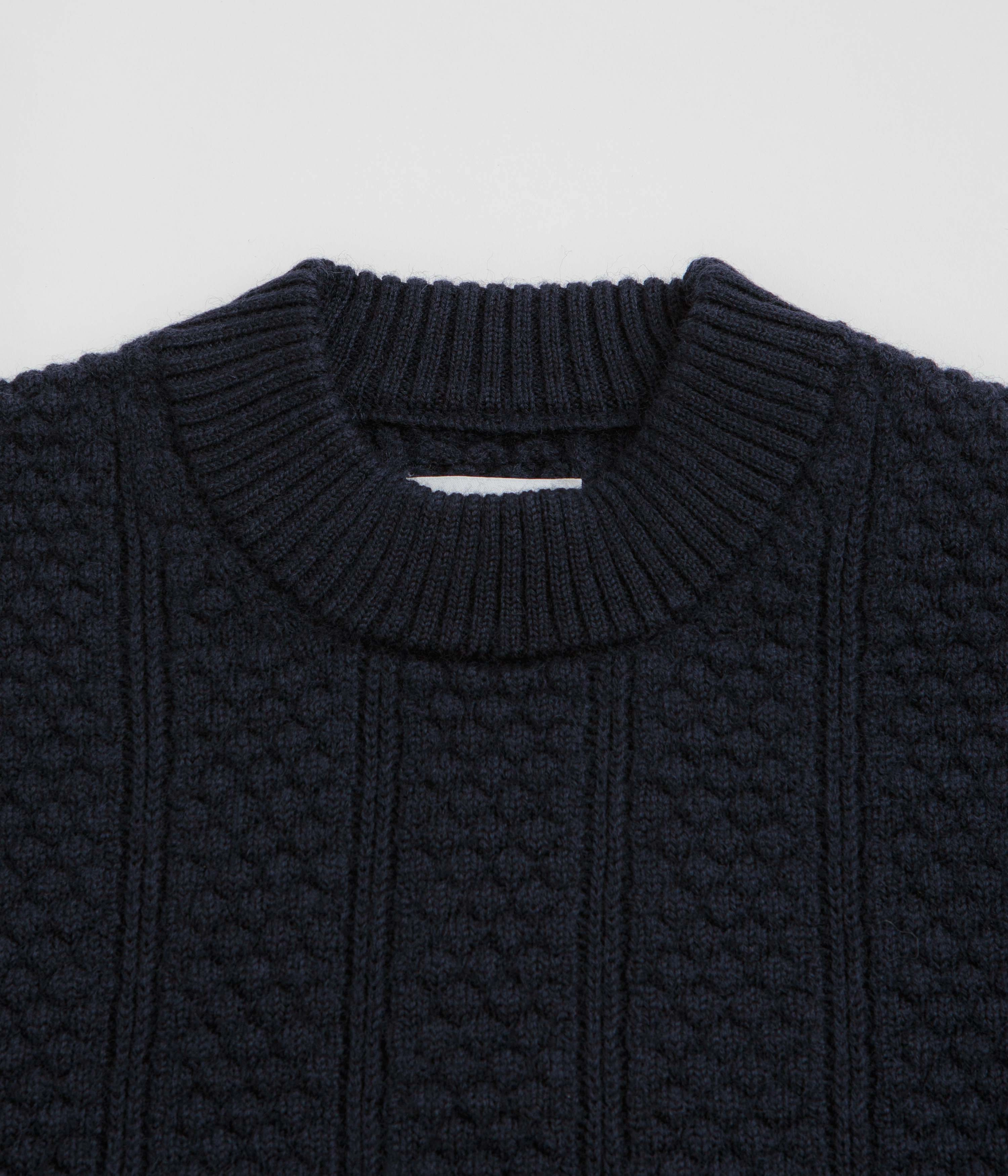 Everyday Comfort Norse Projects Storm Knit Crewneck Sweatshirt - Dark Navy