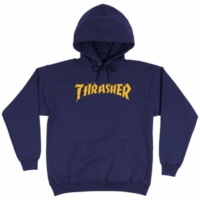 Thrasher - Burn It Down Hoodie Navy Customizable