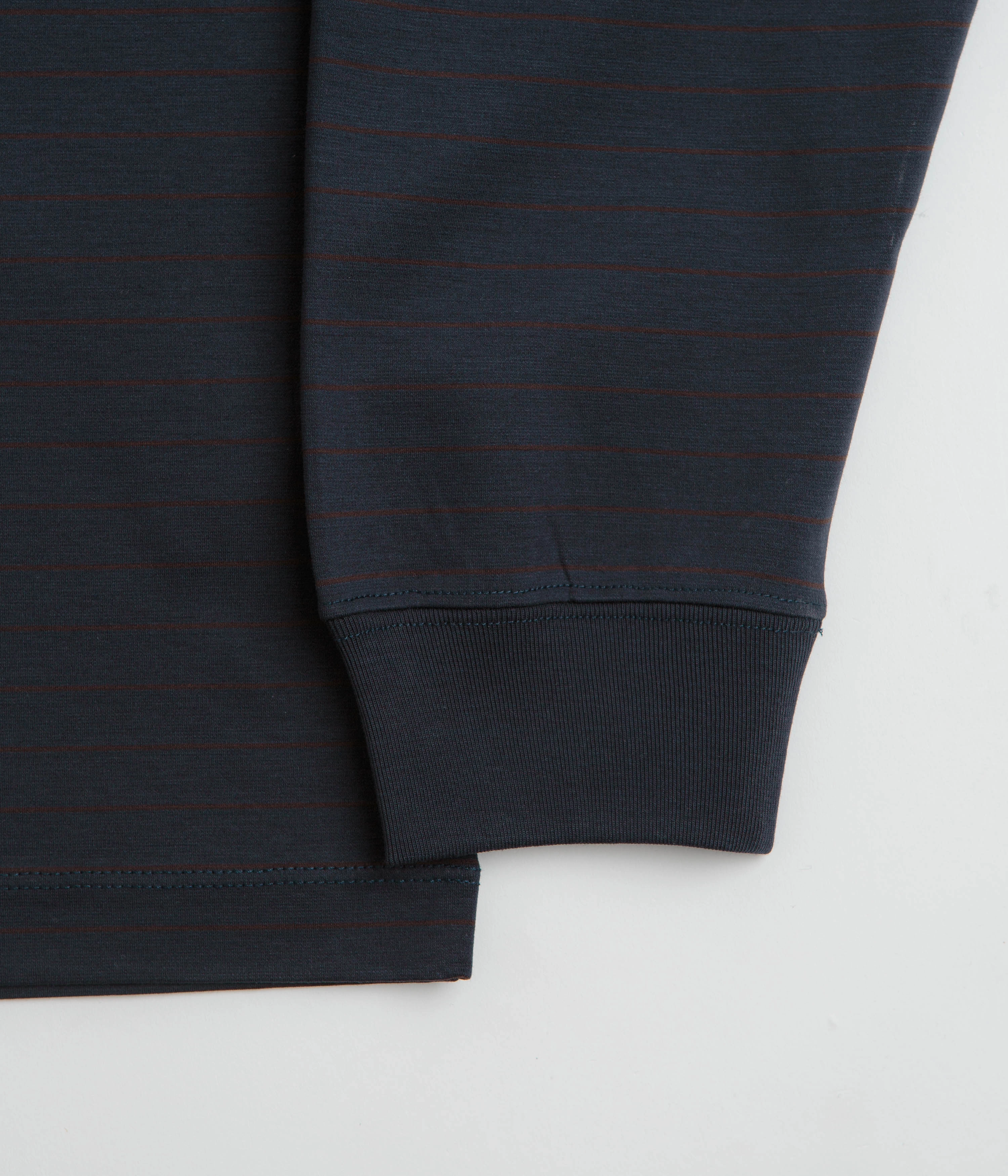 Snow Peak Organic Cotton Mercerized Long Sleeve T-Shirt - Blue Border Outdoor Activity amusement park event