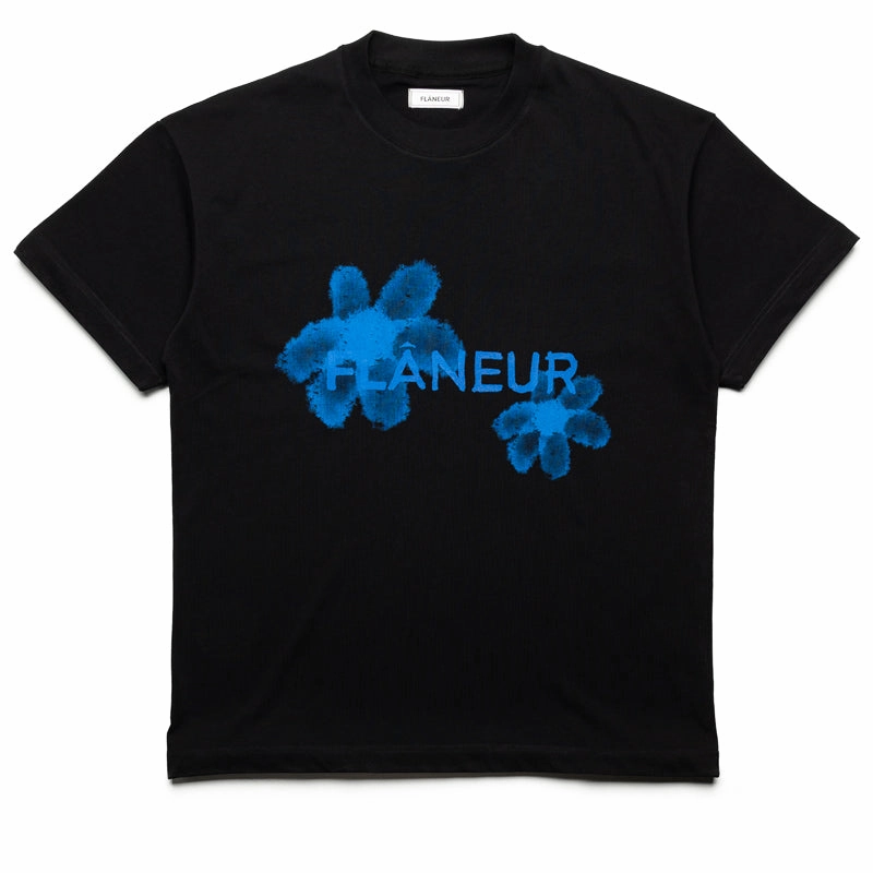 Flaneur Floral Watercolor Tee - Black Matching Set