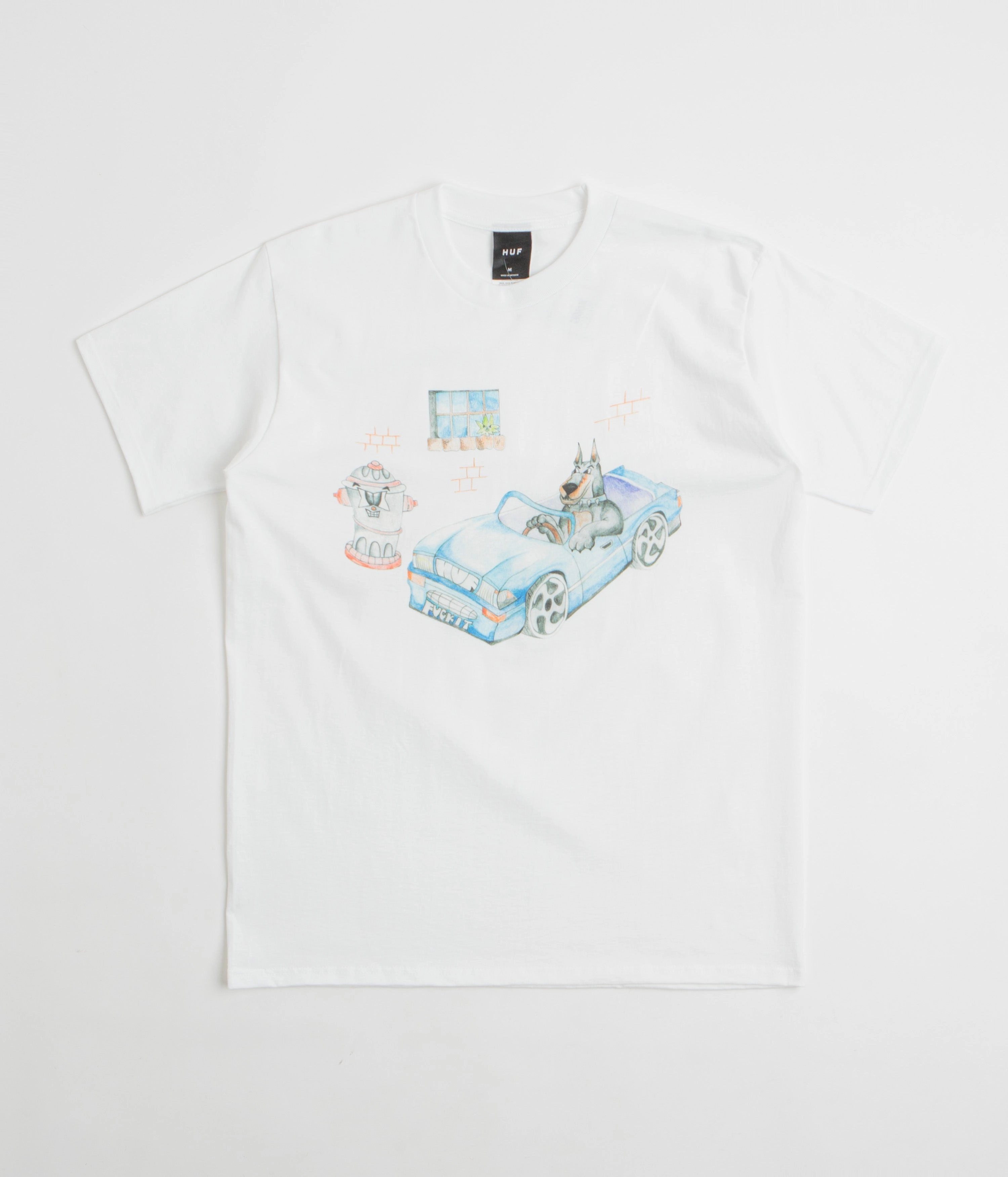 Cropped HUF Road Dawg T-Shirt - White