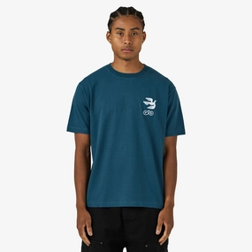 by Parra Infinite Bird Logo T-Shirt Blue tank top Iron safe