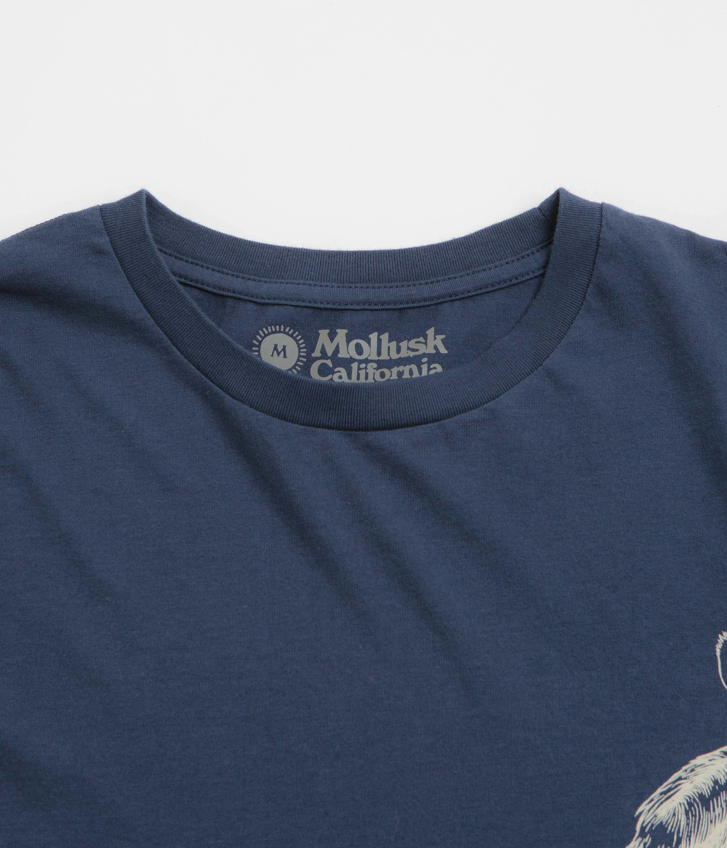 Mollusk New Pelican T-Shirt - Navy Indigo quick-drying Desert area