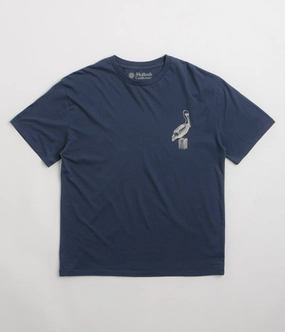 Mollusk New Pelican T-Shirt - Navy Indigo Presentation sequin