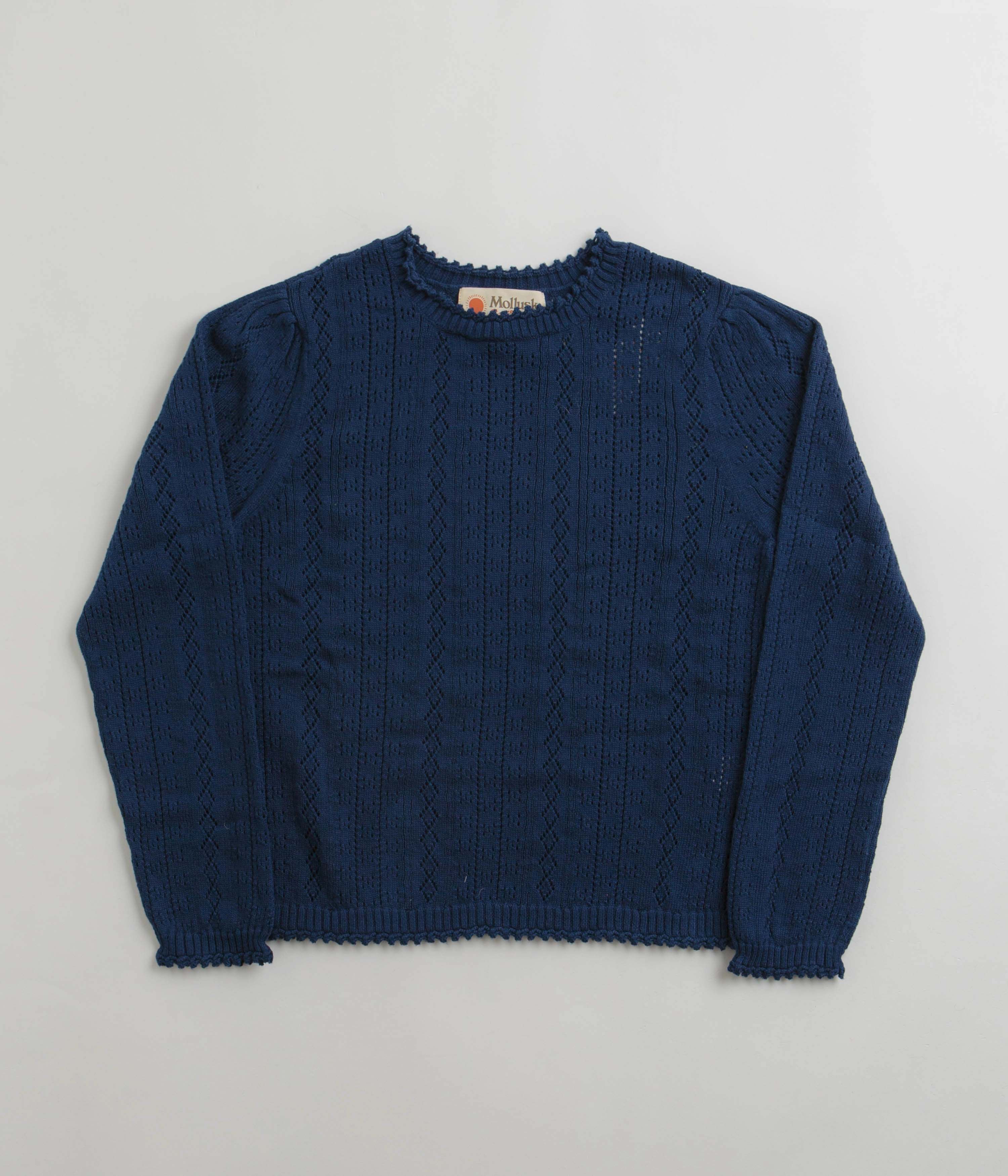 Low-waisted flared silhouette Mollusk Womens Juliette Long Sleeve T-Shirt - Navy