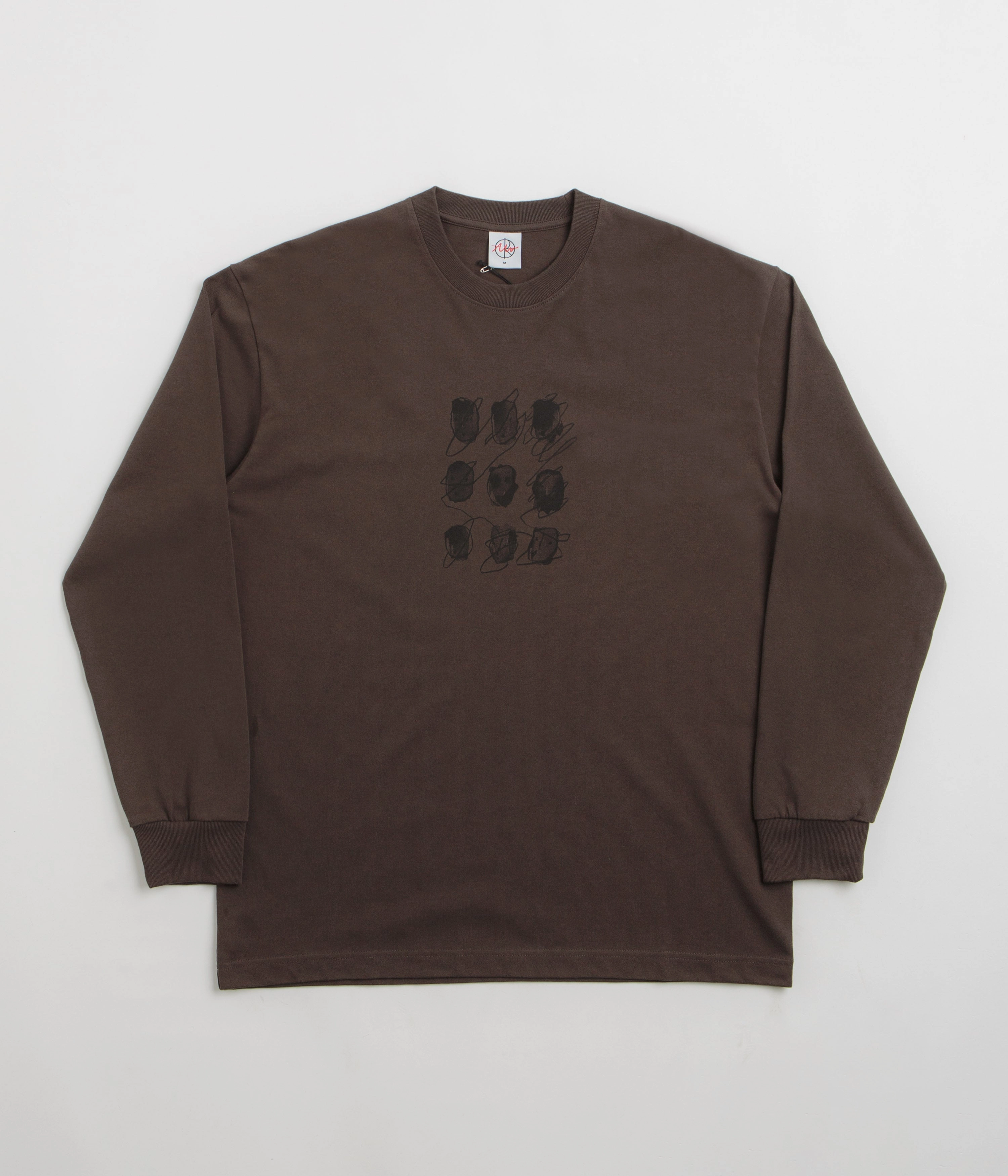 Polar Sequence Long Sleeve T-Shirt - Brown Fitted Silhouette
