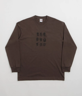 Polar Sequence Long Sleeve T-Shirt - Brown Fitted Silhouette