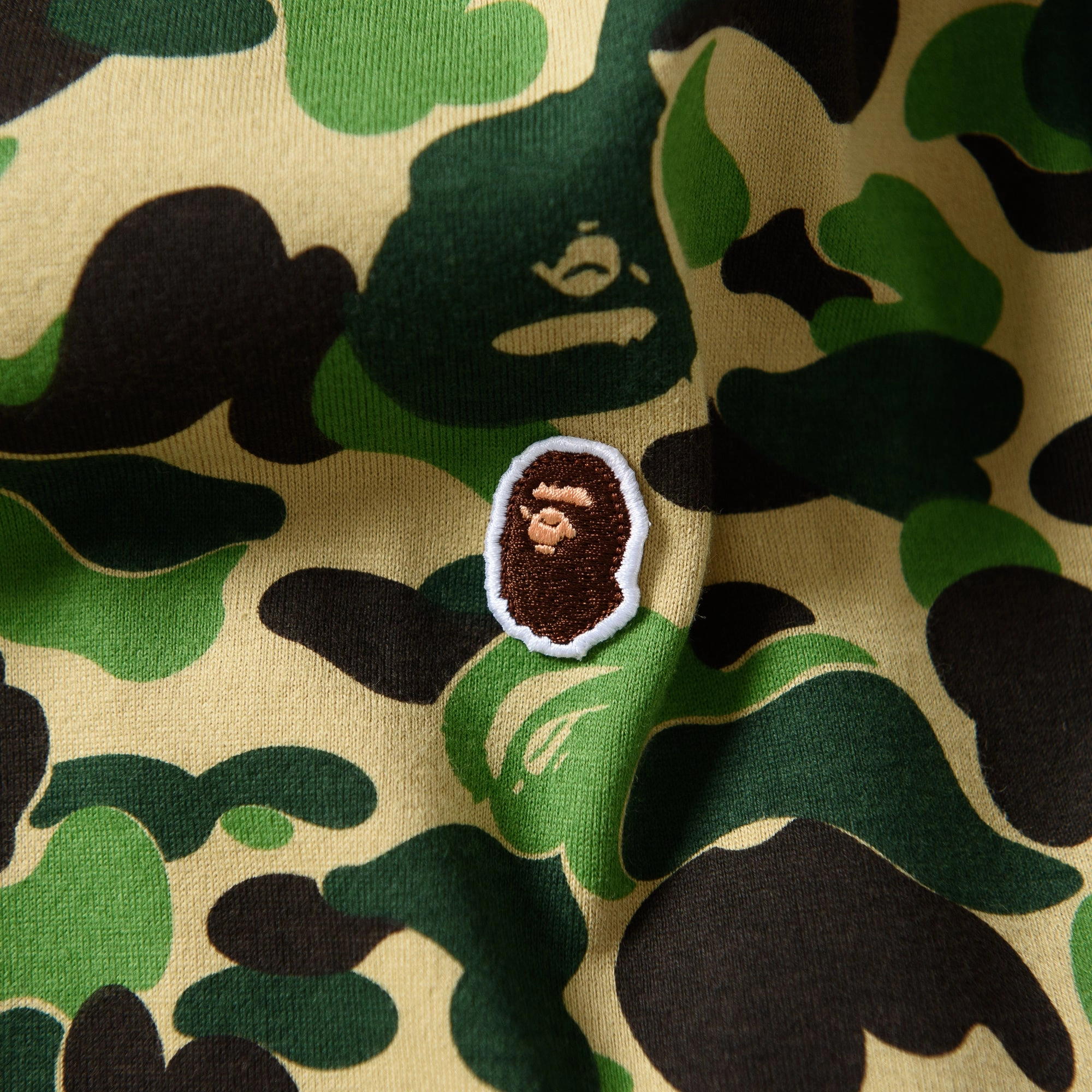 ethnic hem A Bathing Ape ABC Camo Ape Head One Point Tee - Green