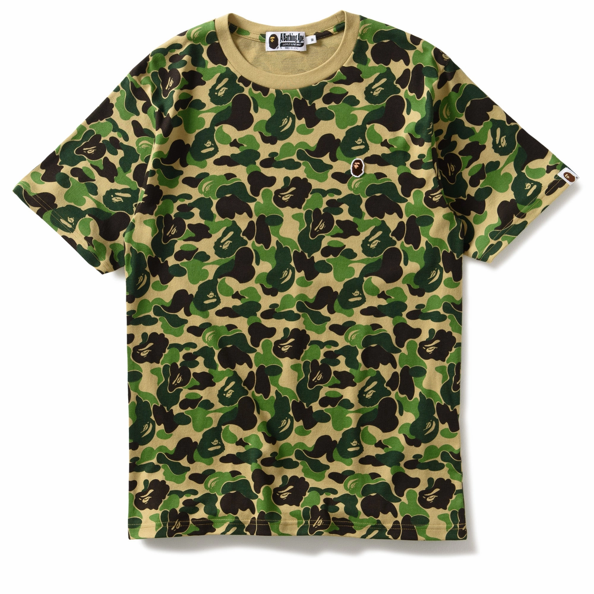 snap Belt loops A Bathing Ape ABC Camo Ape Head One Point Tee - Green