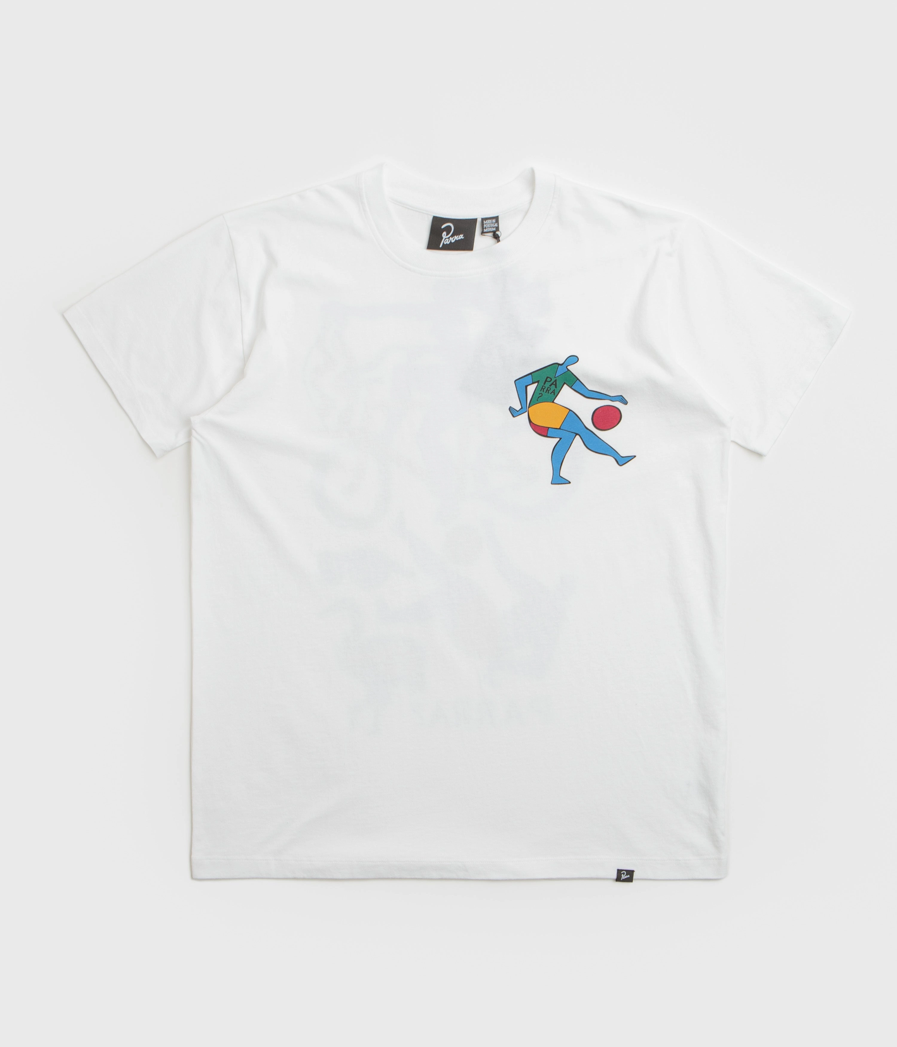 by Parra Vase Delivery T-Shirt - White Windy day Resilient Collar Interlining