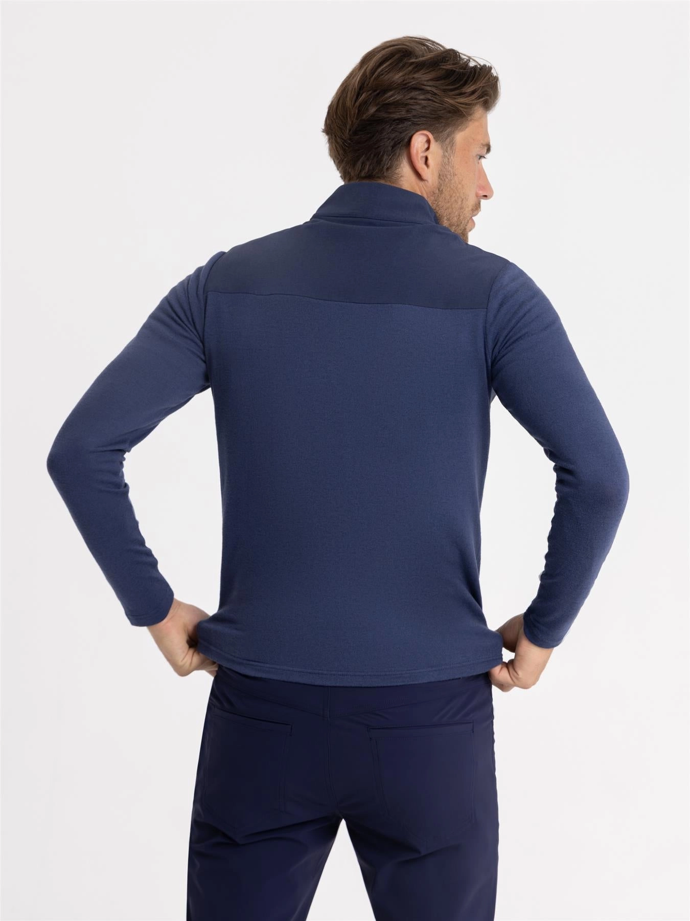 Share Solstice Performance Hybrid Full Zip Cardigan Navy
