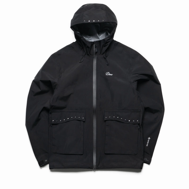 Dime x Adidas Studded GORE-TEX Jacket - Black Anti Static Finish Hook and loop fasteners