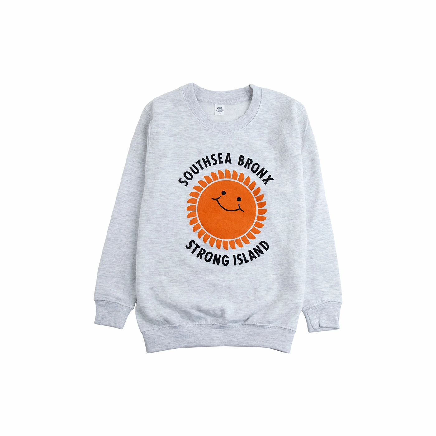Southsea Bronx Strong Island Kids Sweatshirt - Grey Comfortable For Walking Timeless Fashion