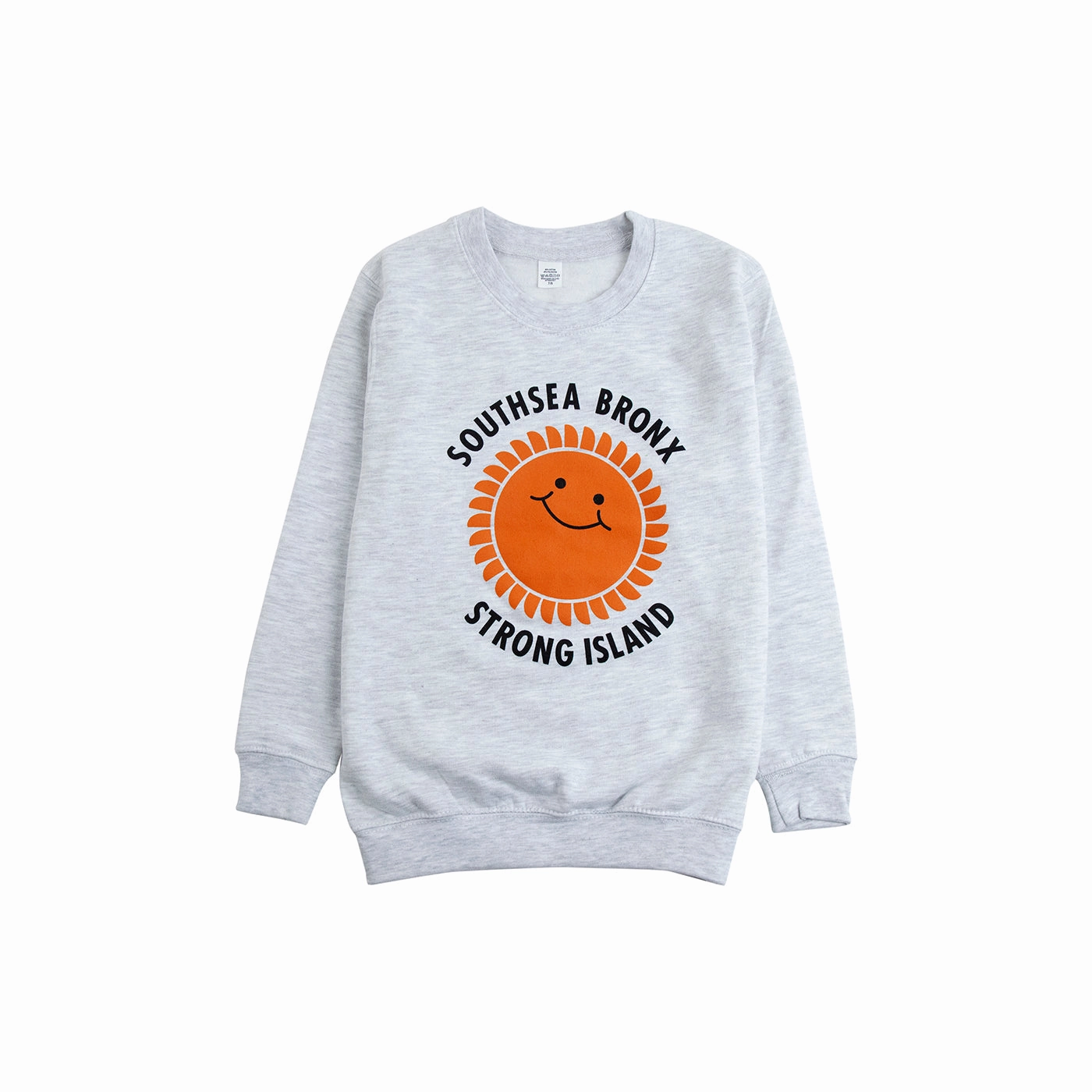 Southsea Bronx Strong Island Kids Sweatshirt - Grey Work Wear Fleece