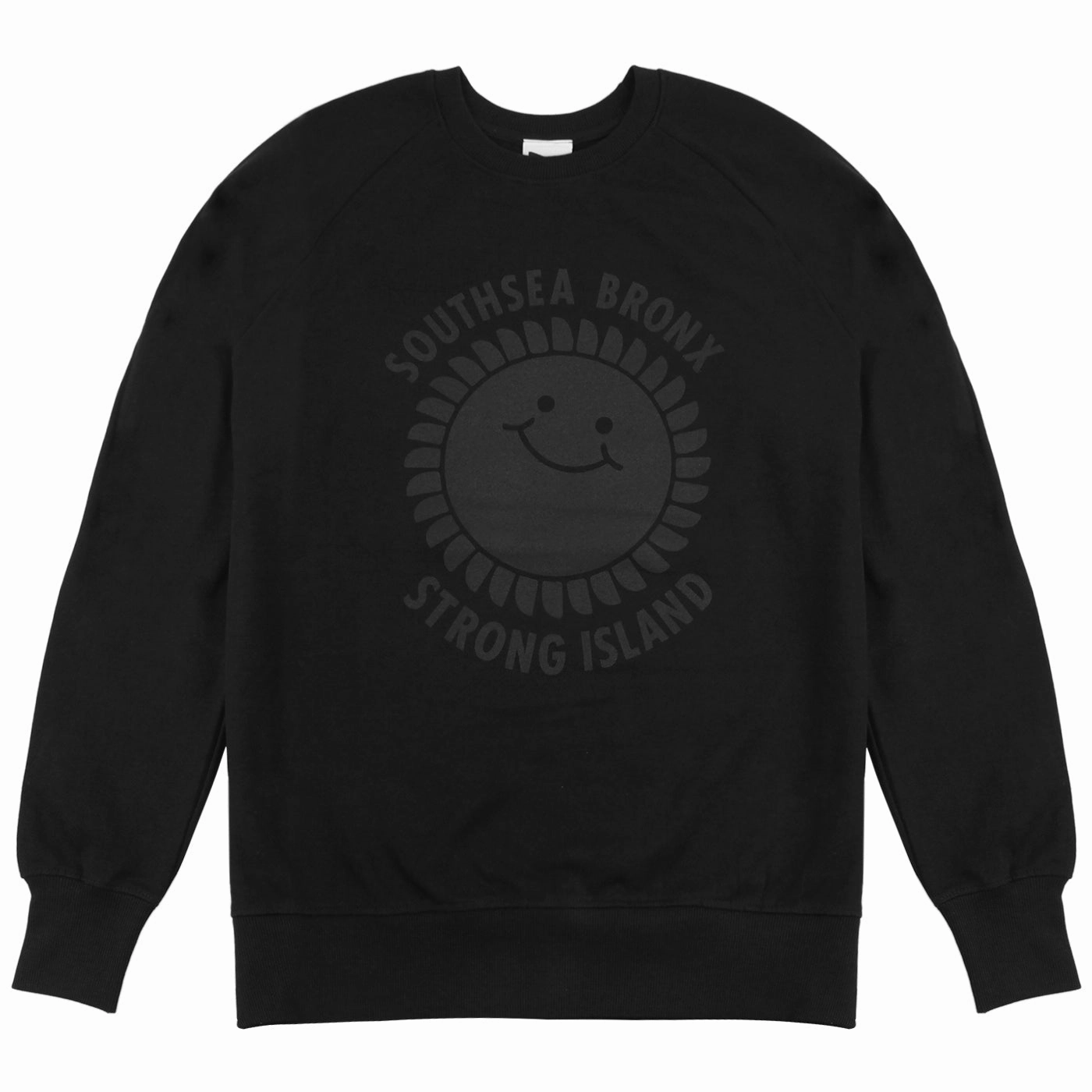 Trendy Top Southsea Bronx Strong Island Sweatshirt - Black on Black