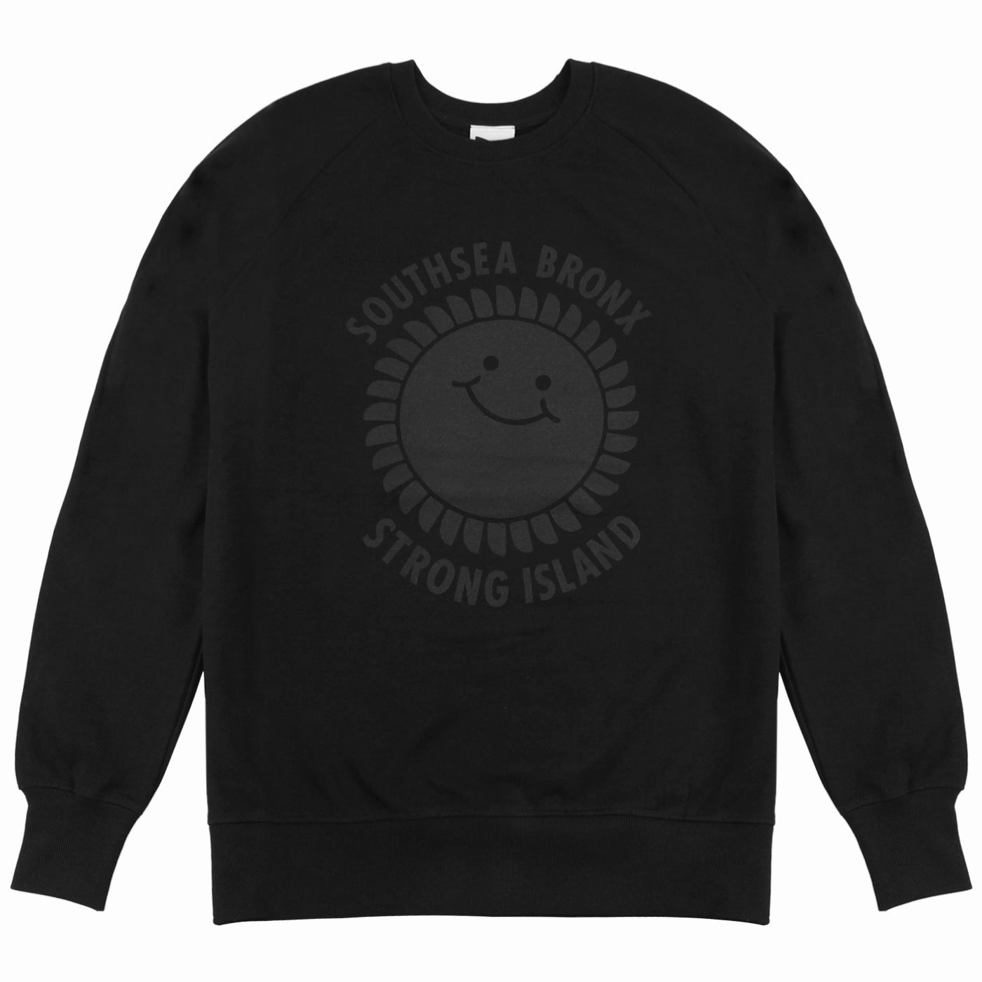 Southsea Bronx Strong Island Sweatshirt - Black on Black Timeless Minimal Team Pride