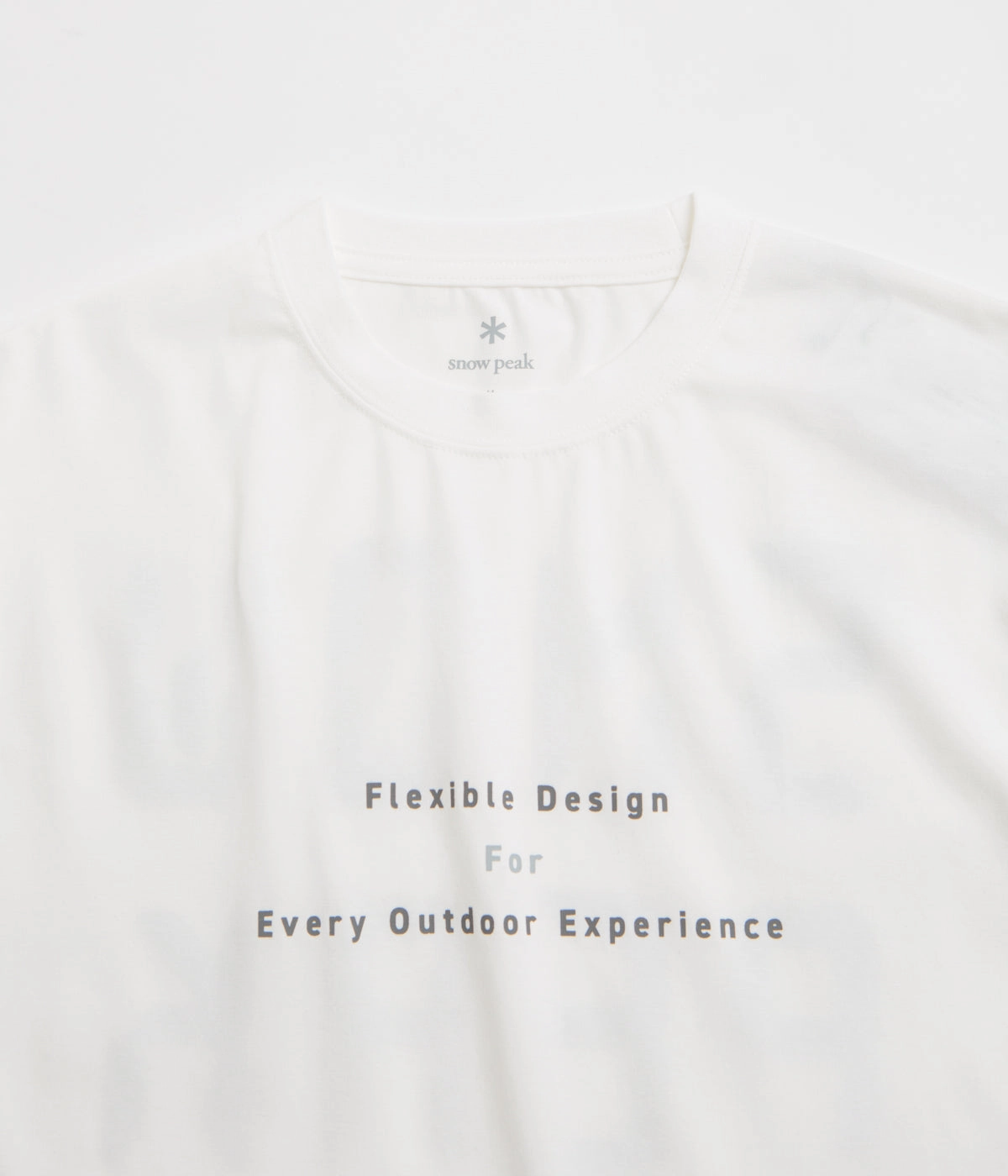 Snow Peak Jikaro Firering Table T-Shirt - Off White Tubular Body Construction