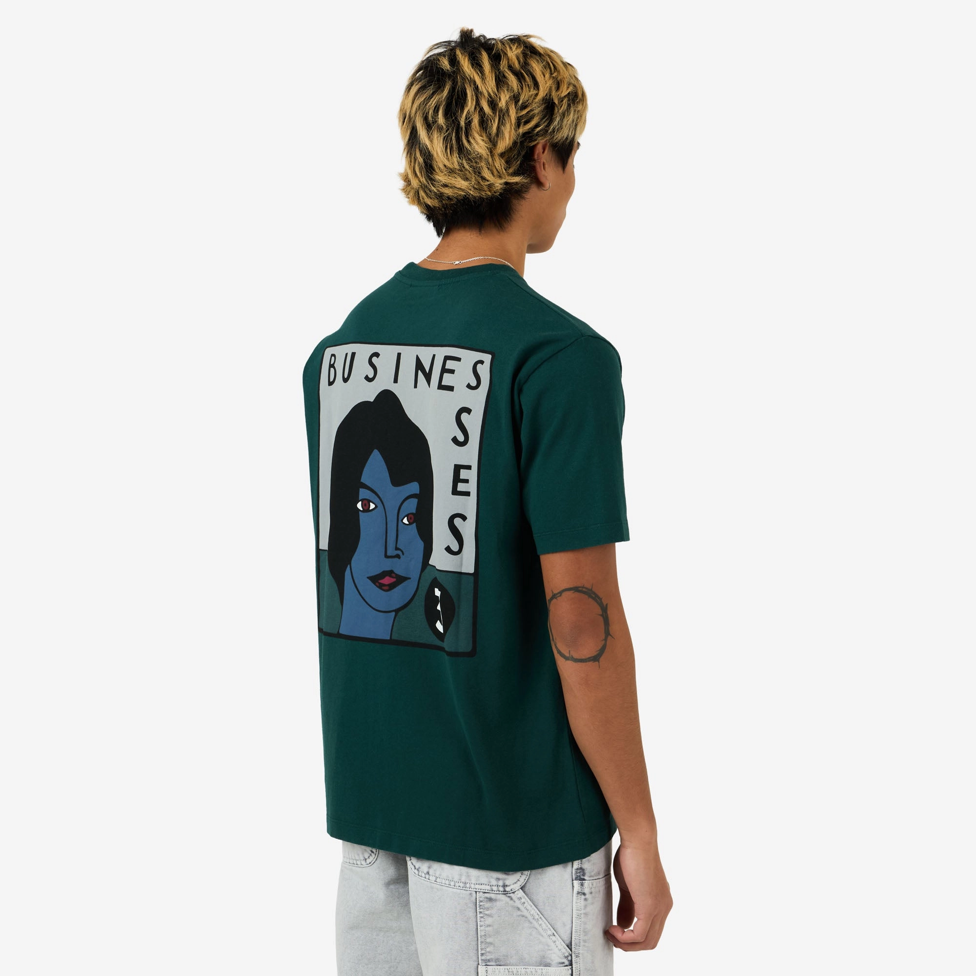 label camping event by Parra Nothing Please T-Shirt Pine Green