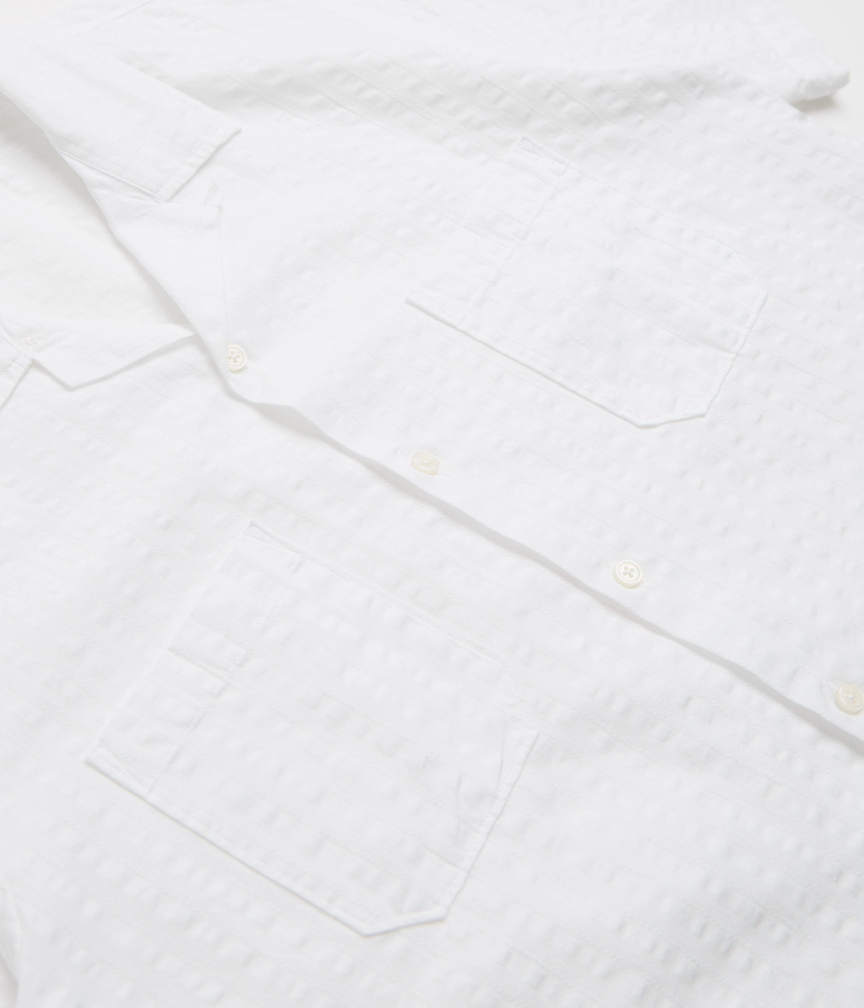 Universal Works Sal Road Shirt - White Quick Dry Technology Abrasion Resistant Edging