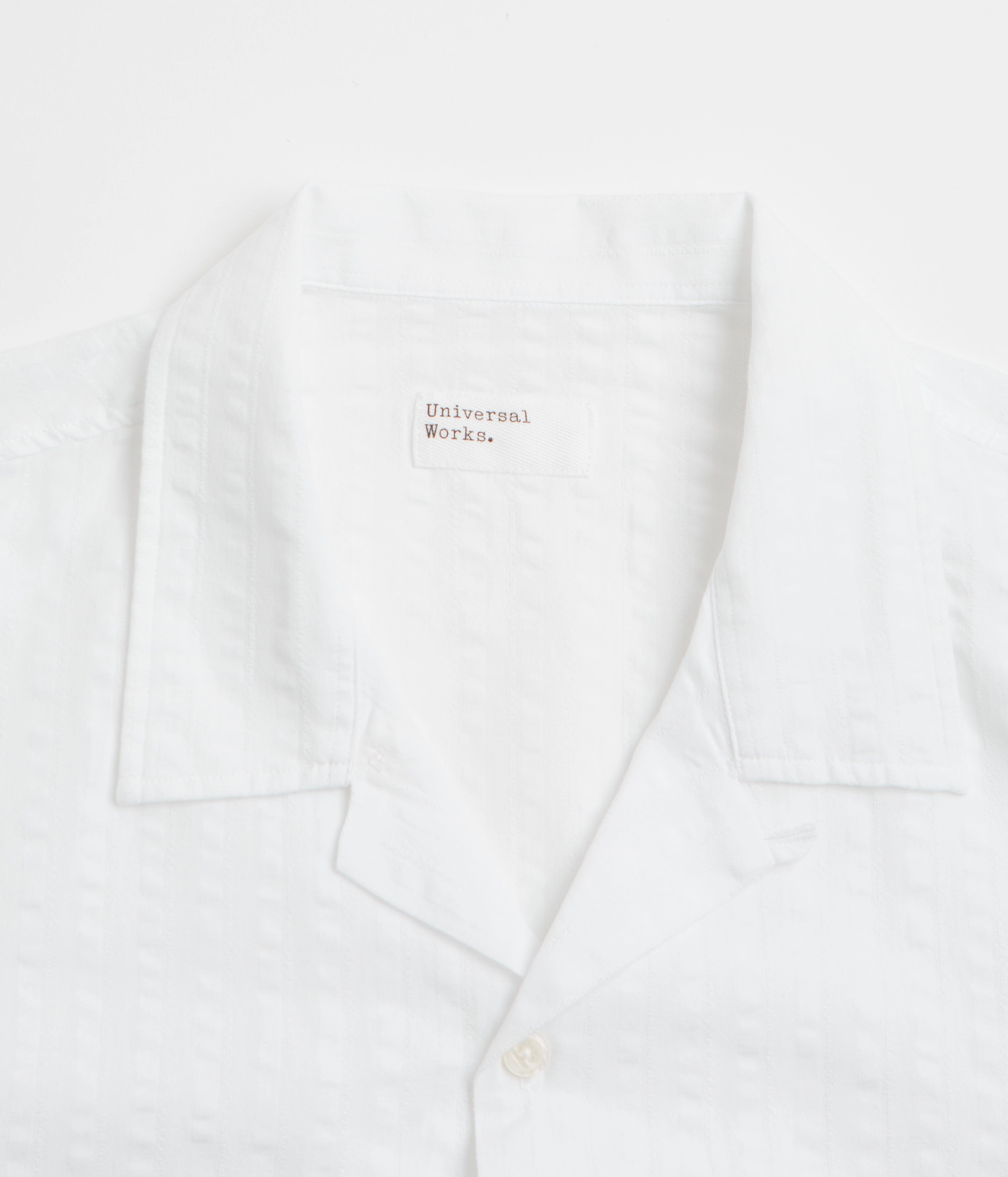 Casual Style Quick Release Cuffs Universal Works Sal Road Shirt - White