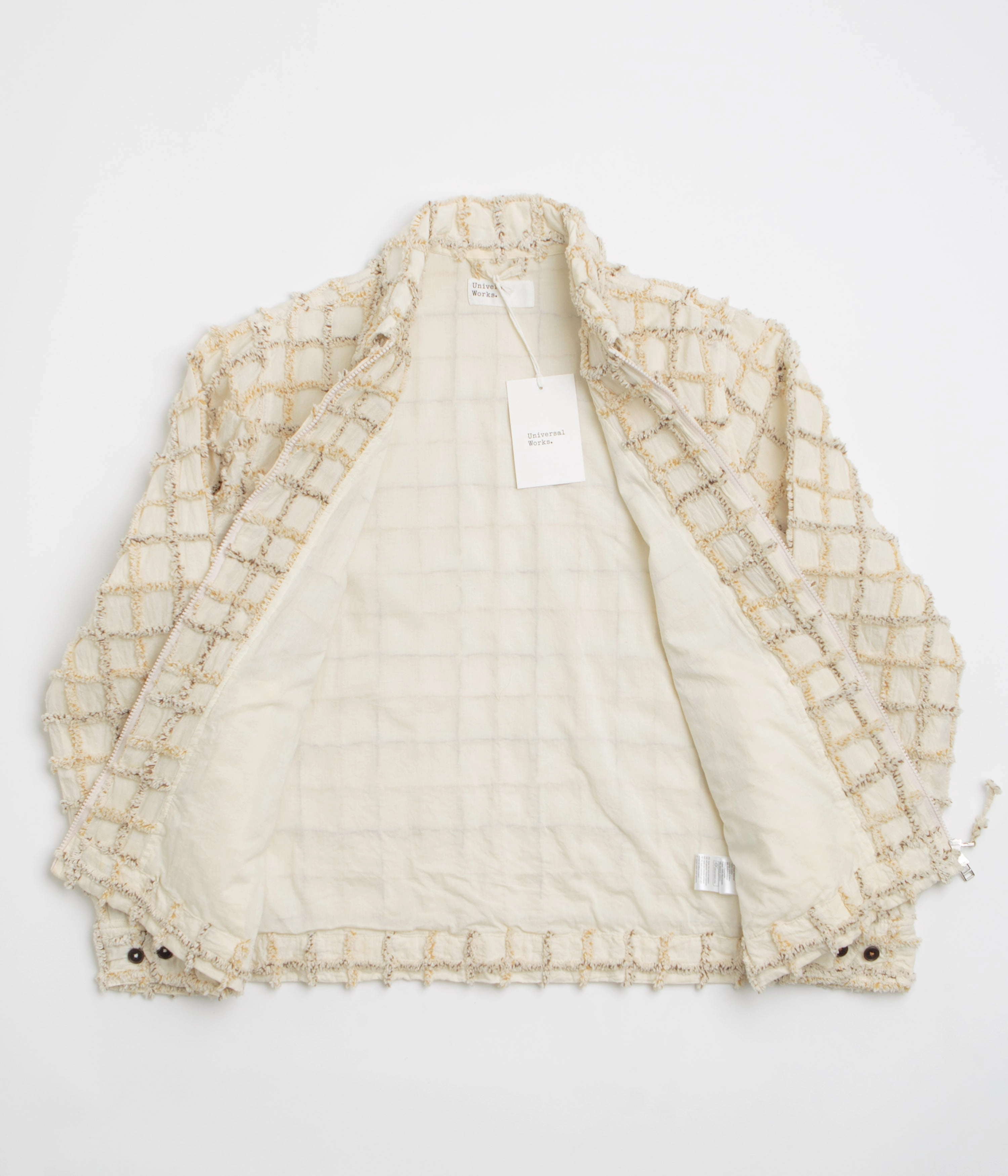 Universal Works Windcheater Jacket - Ecru Stretchable Material Wind Control