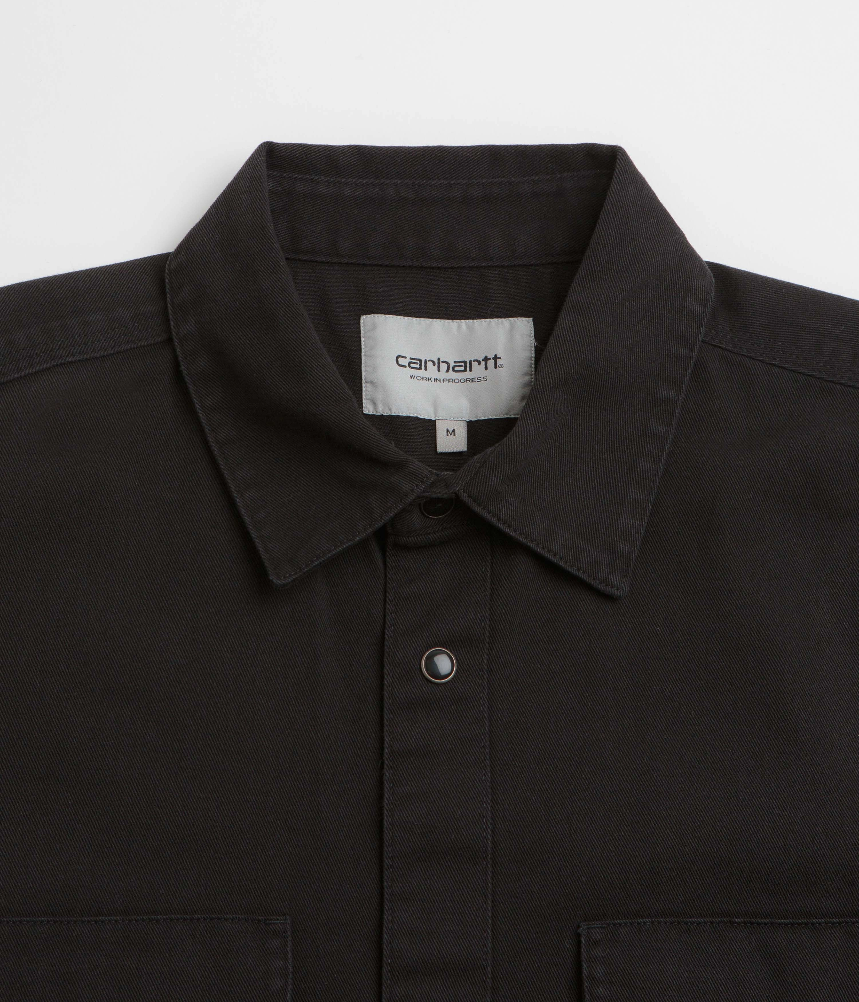 Carhartt Santa Fe Shirt - Black Stretchy Cloth Subtle Print