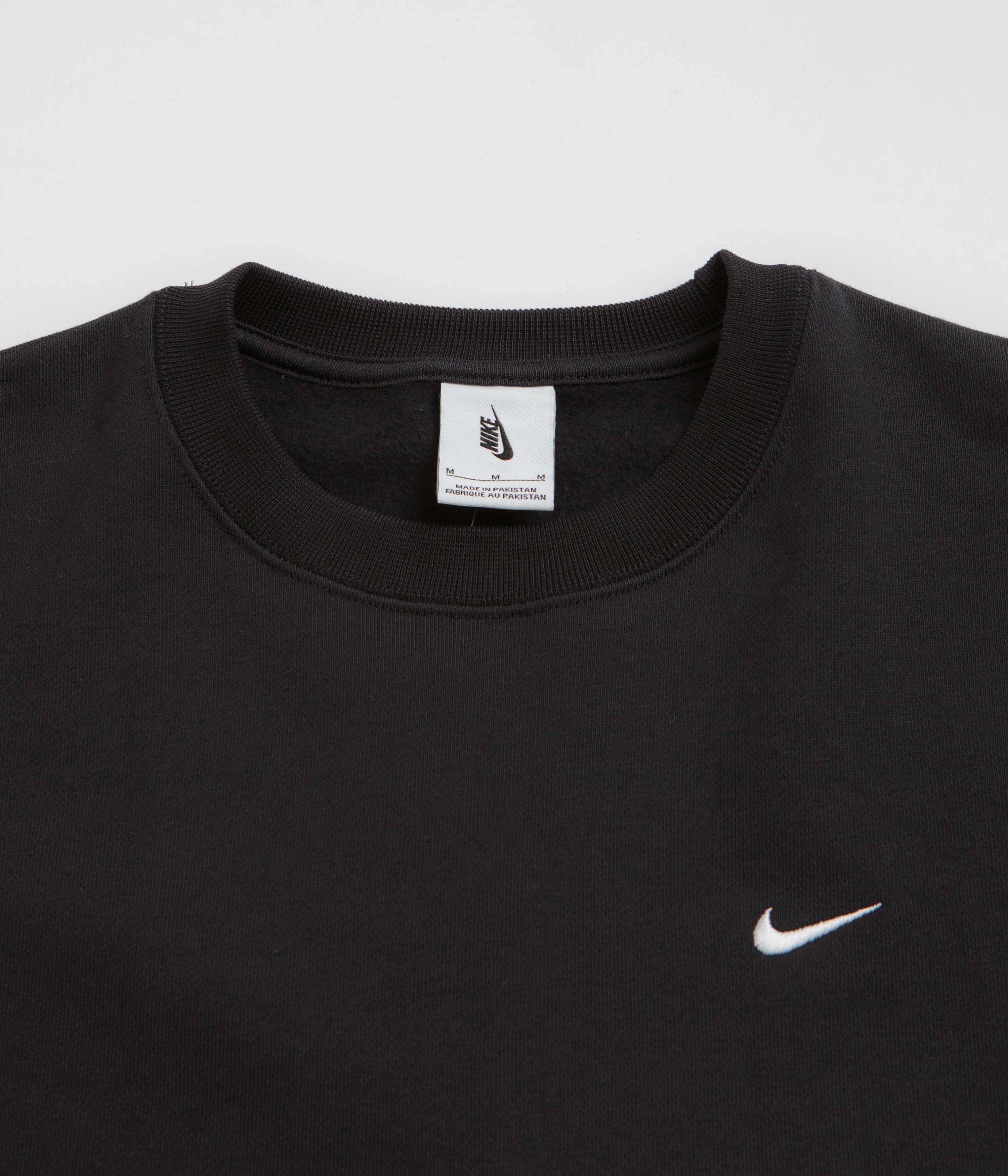 Nike Solo Swoosh Crewneck Sweatshirt - Black / White Classic Layer